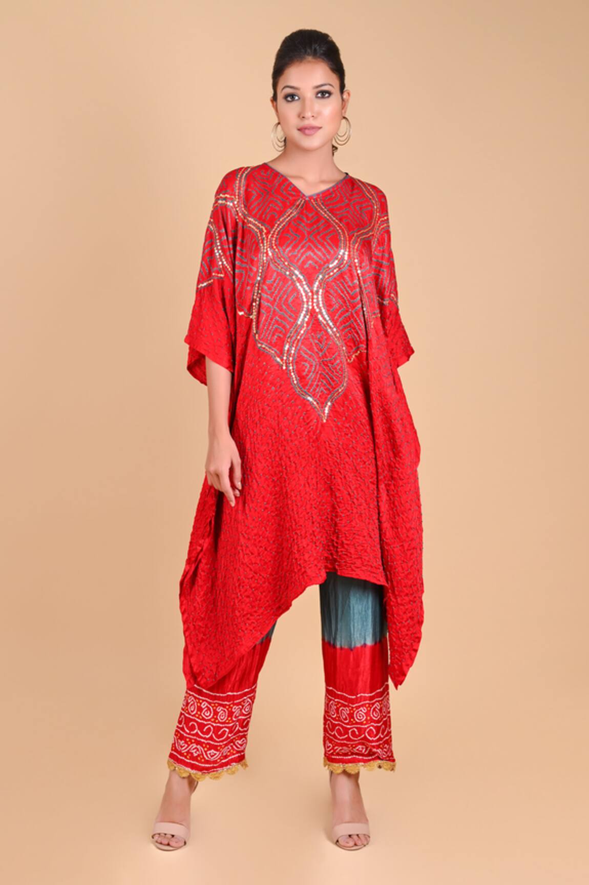 Dyelogue Gajji Silk Bandhani Pant