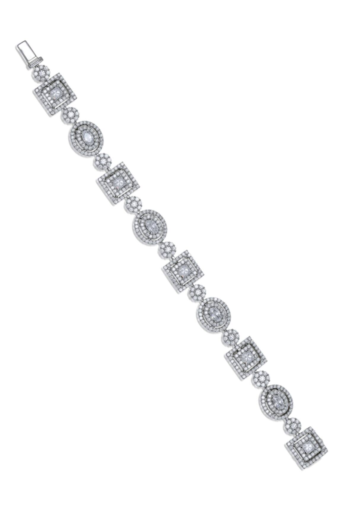 DIOSA PARIS JEWELLERY Swarovski Zirconia Geometric Bracelet 