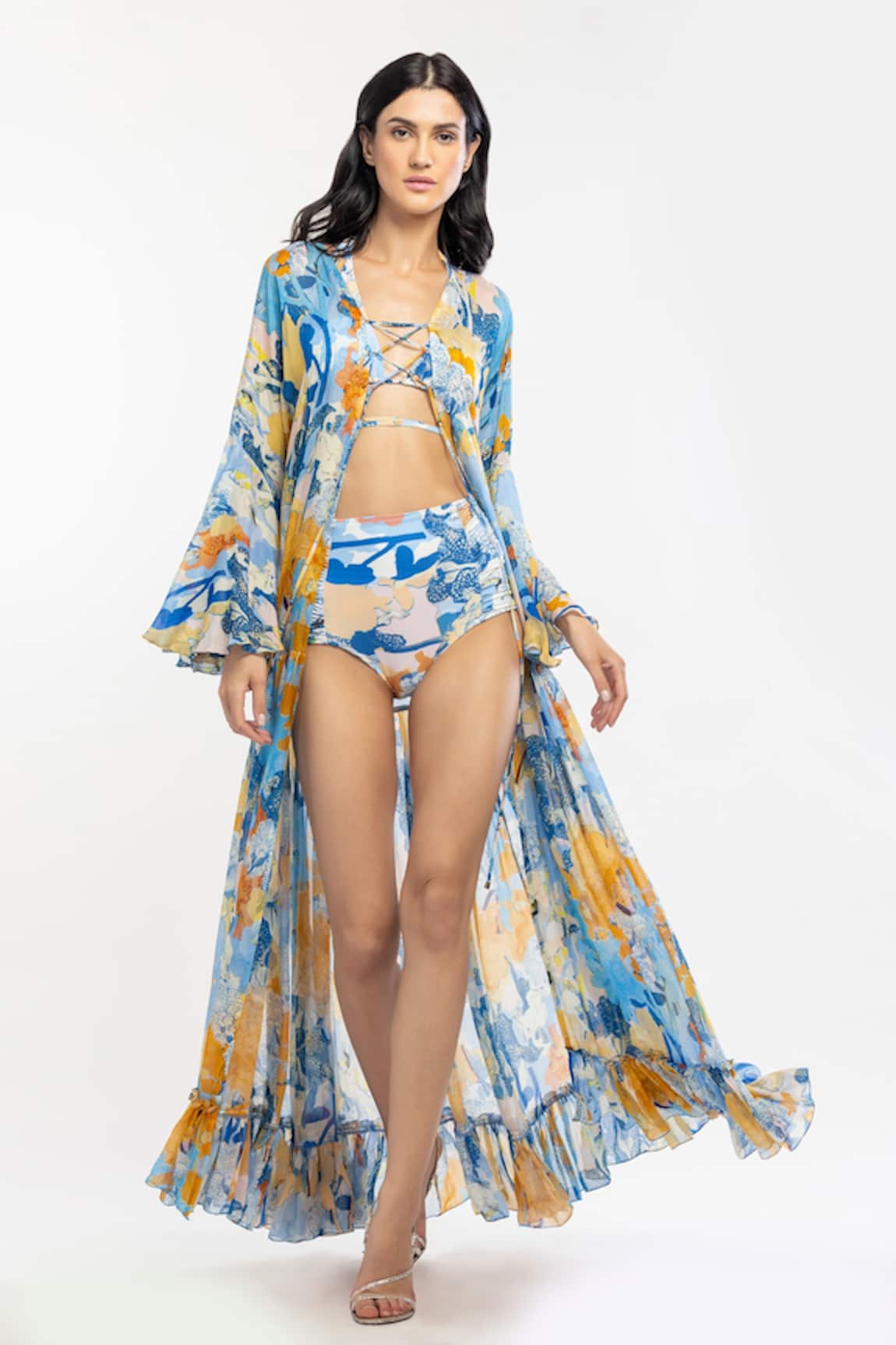 Mandira Wirk Printed Bikini With Cover Up