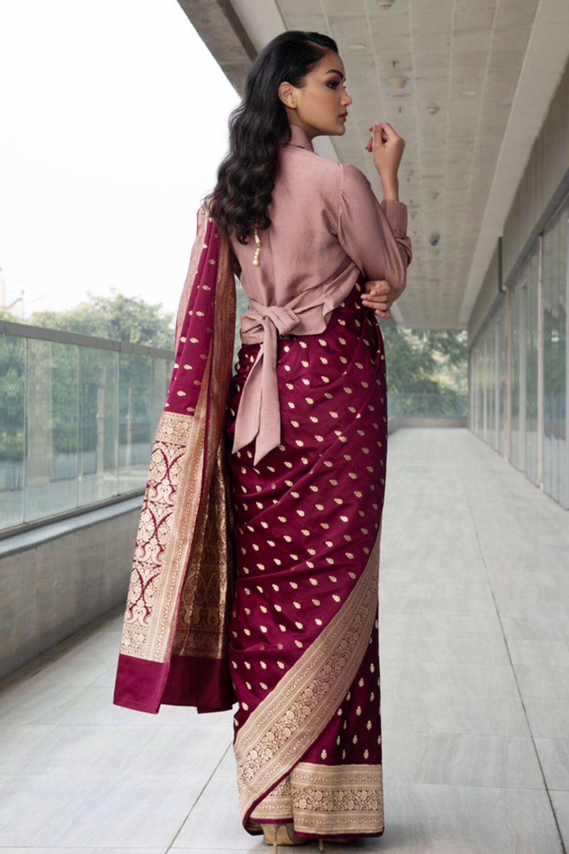 27 Sari with shirt cool looks ideas | saree blouse designs latest, blouse  designs, saree blouse designs