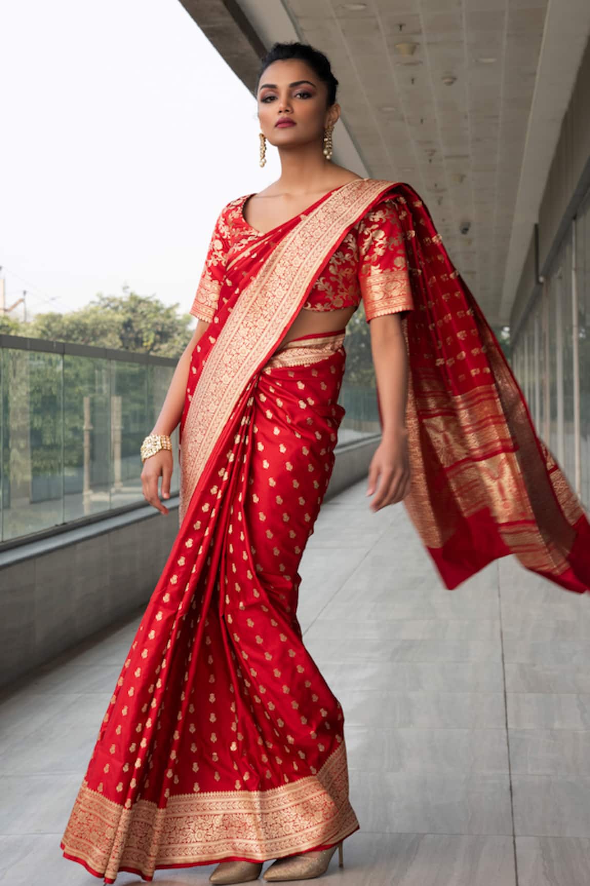Neha & Tarun Pure Katan Silk Satin Saree with Blouse 