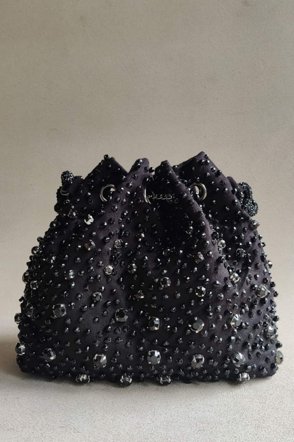 LAMANSH Size  89 inch Black Sequin Ethnic Potli Bag  Handbag for   Lamansh