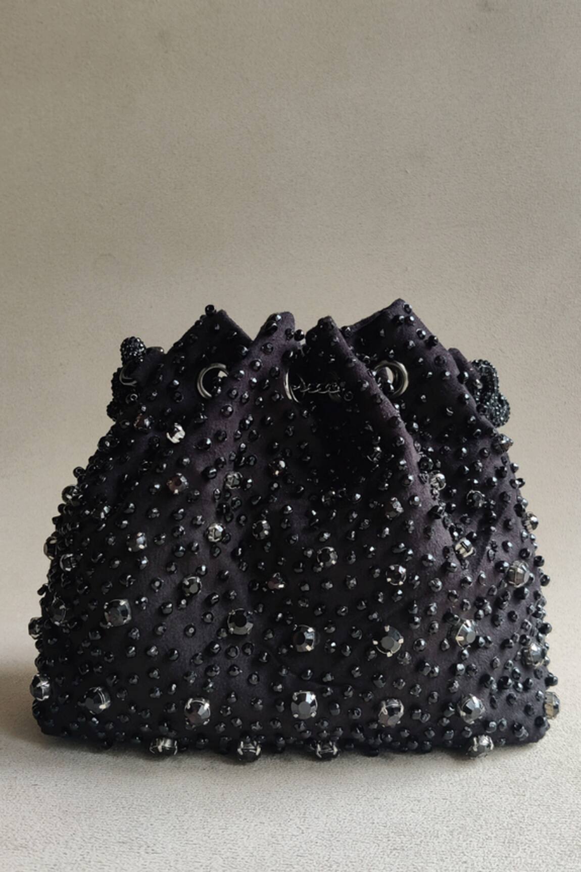 Plode Rhinestone Embellished Bucket Bag