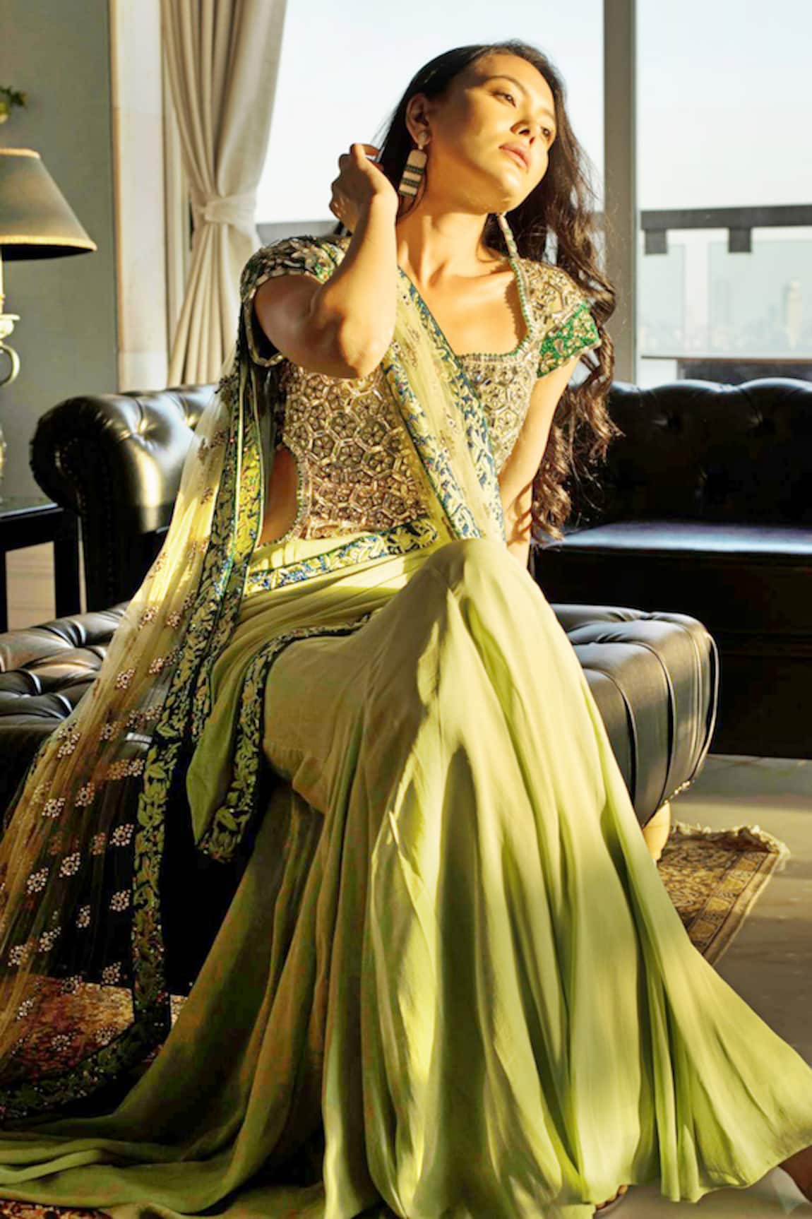 Monisha Jaising Pre-Draped Saree Gown