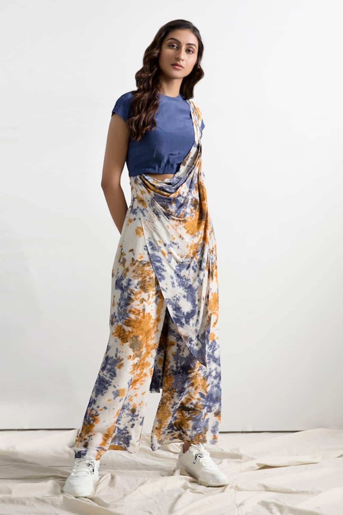 Bohame Sasha Tie Dye Draped Jumpsuit