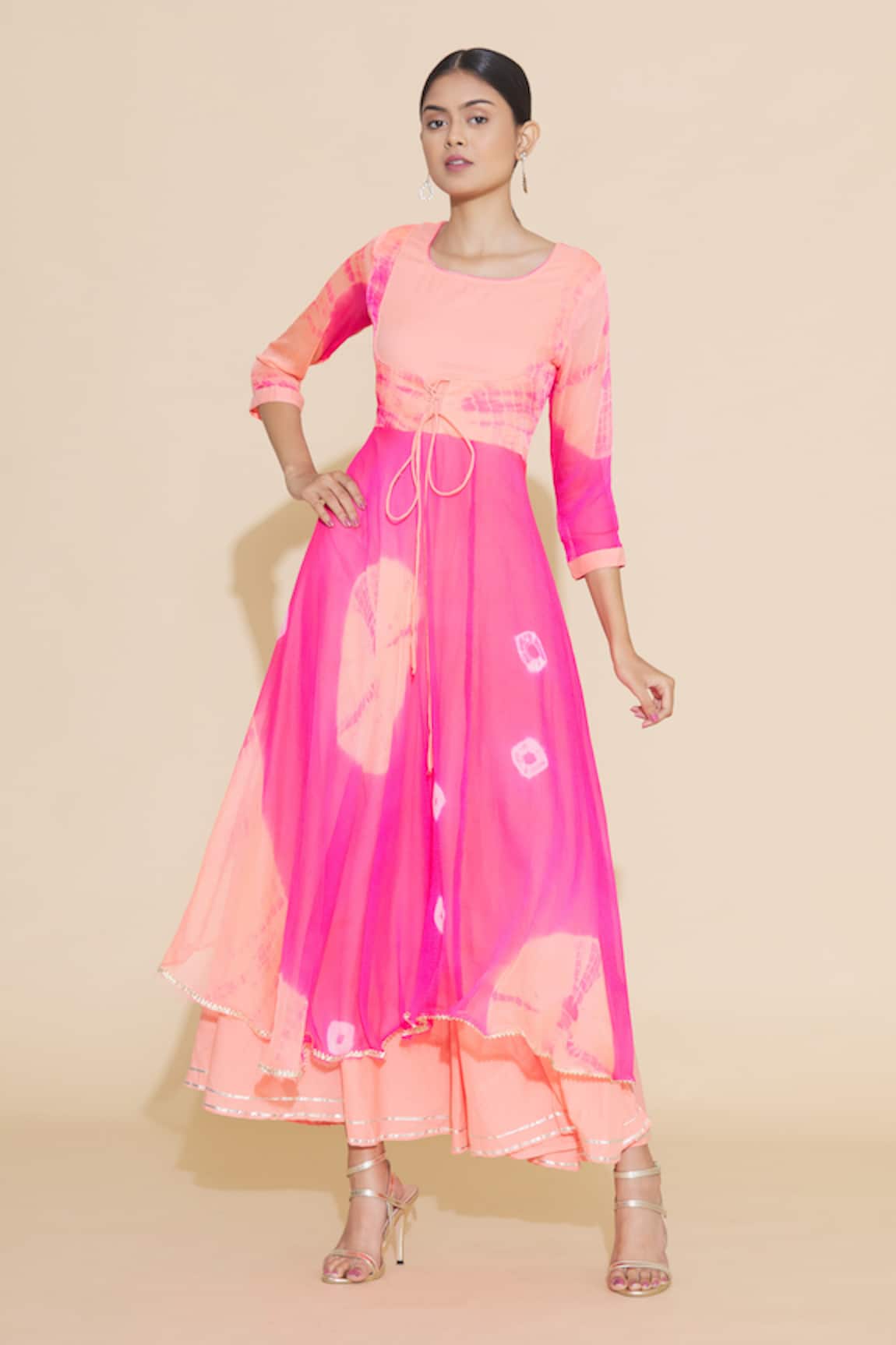 Samyukta Singhania Tie Dye Layered Dress