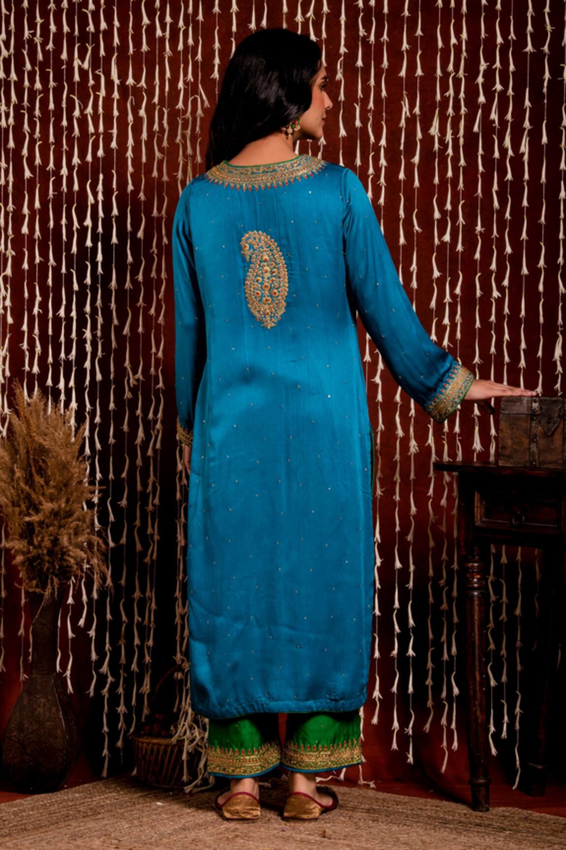 Cotton Yellow Sky Blue Kurti Legging Set, Size: Xl, 180