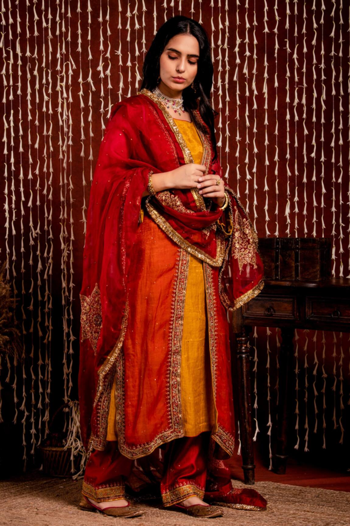 Chandbari Embroidered Jacket & Pant Set