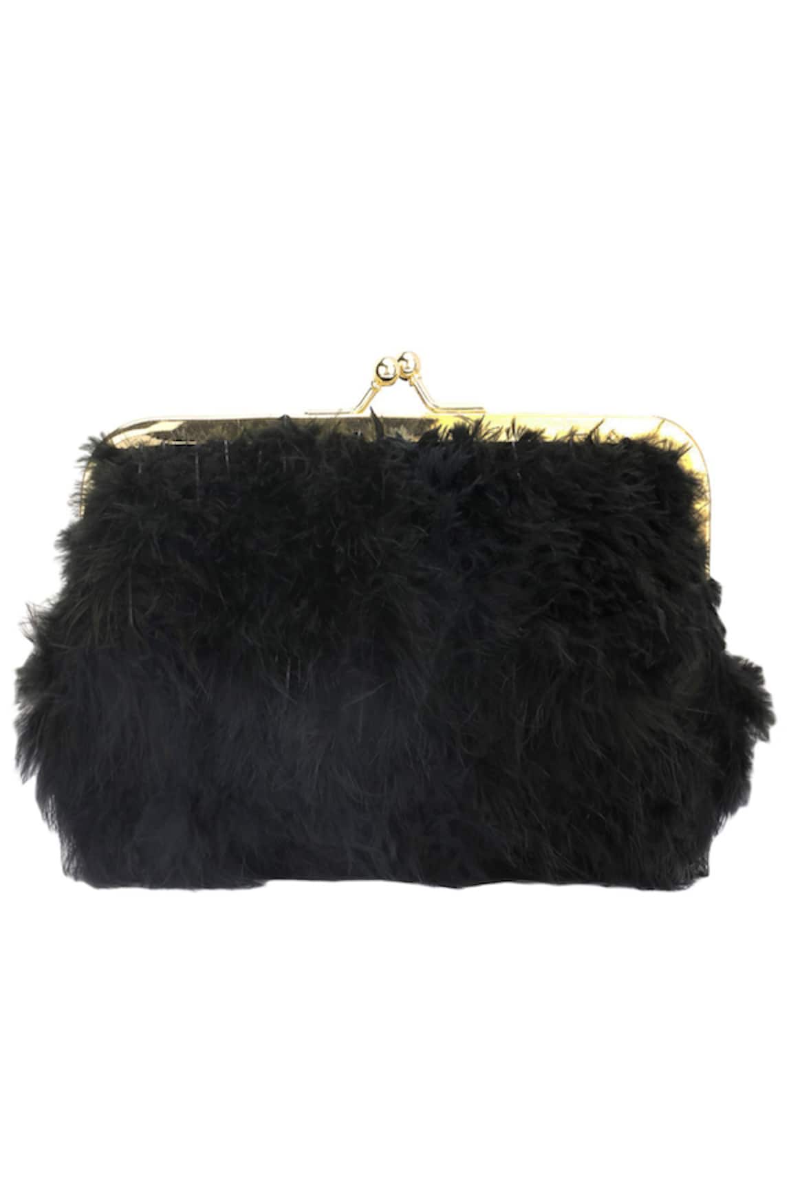 ClutcH'D Velvet Fur Clutch with Sling