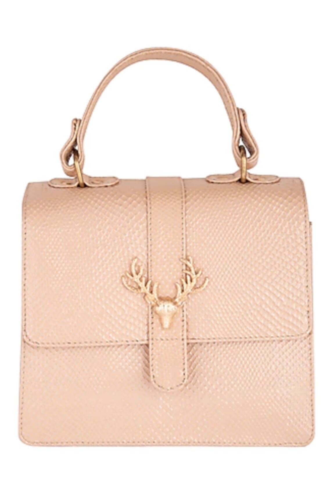 ClutcH'D Embossed Satchel Bag
