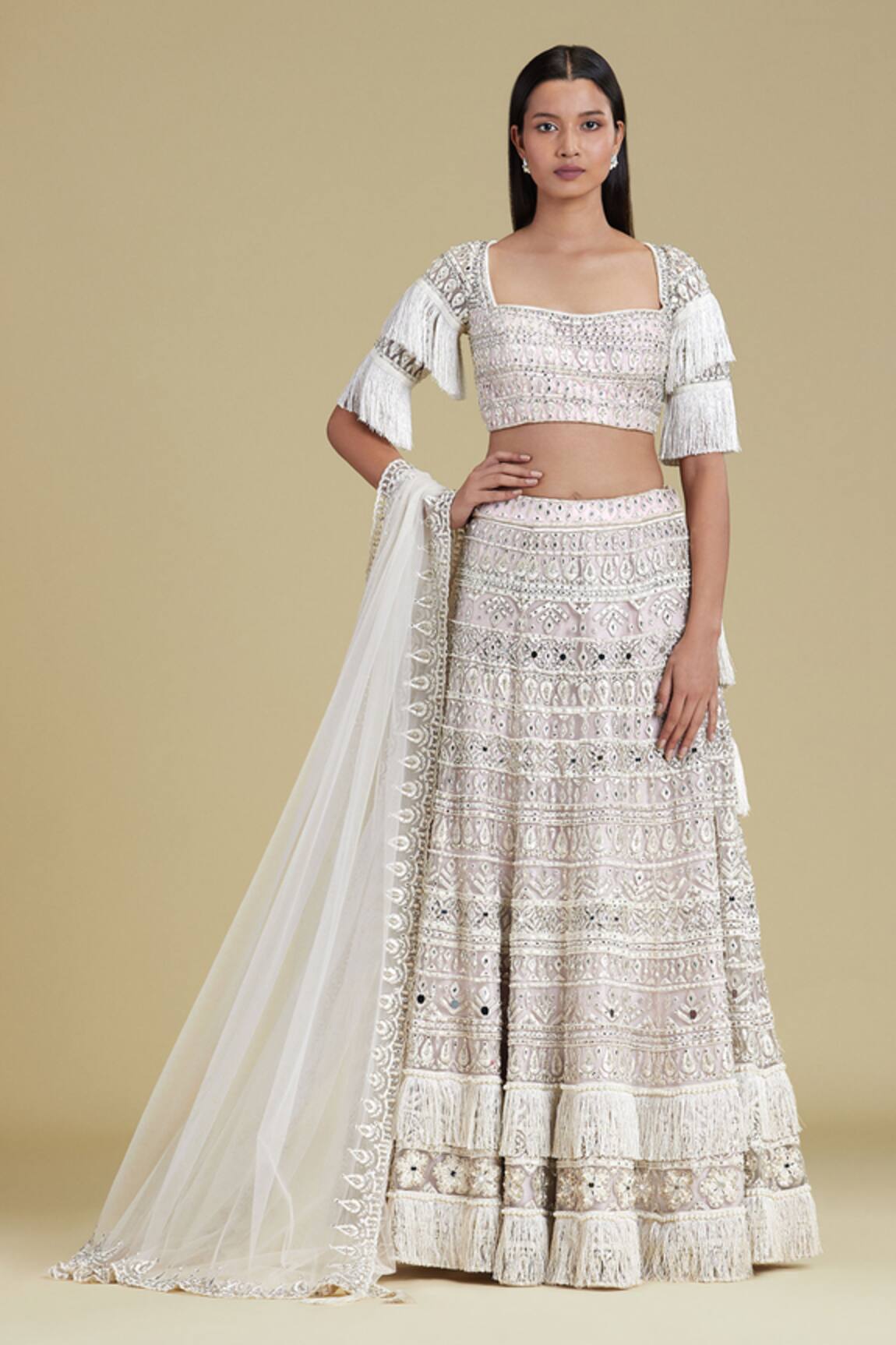 Cherie D Silk Embroidered Lehenga Set