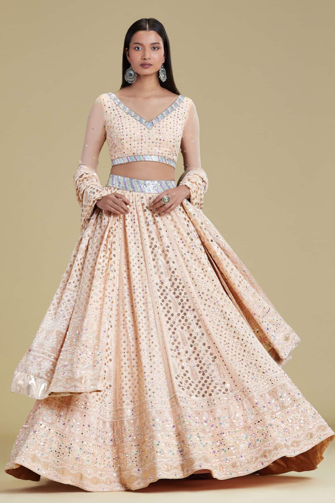 Cherie D Chikankari Bridal Lehenga Set