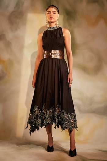 Chandrima Chanderi Asymmetric Dress 