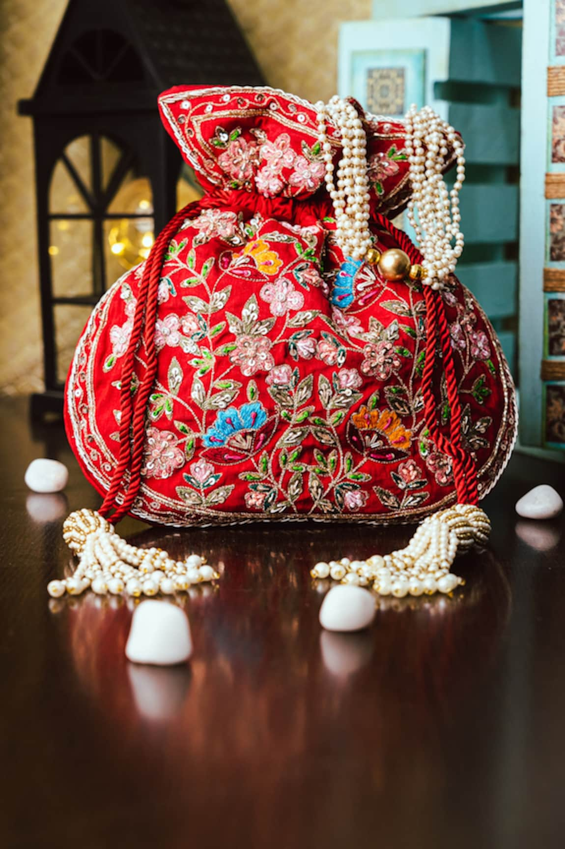 NR BY NIDHI RATHI Anaya Embroidered Potli Bag