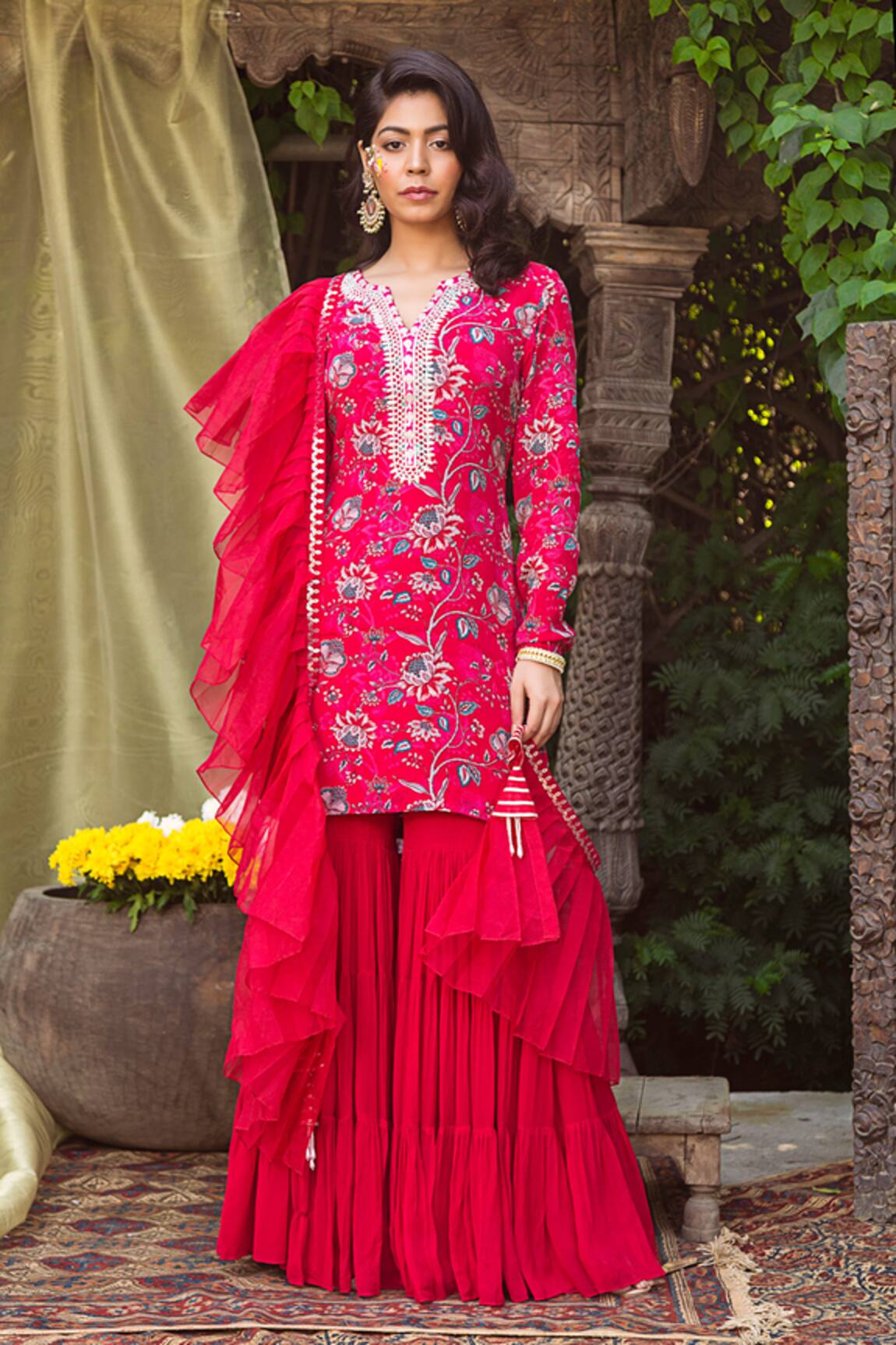 Chhavvi Aggarwal Printed Kurta Sharara Set