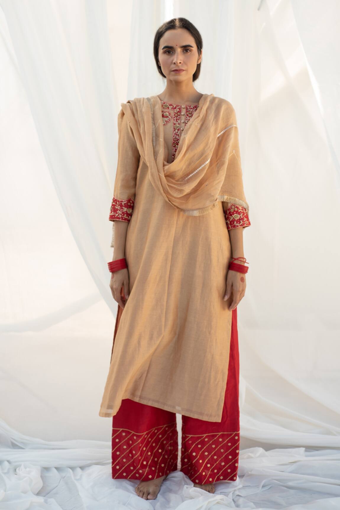 Apeksha Jain Label Zardozi Work Kurta Palazzo Set