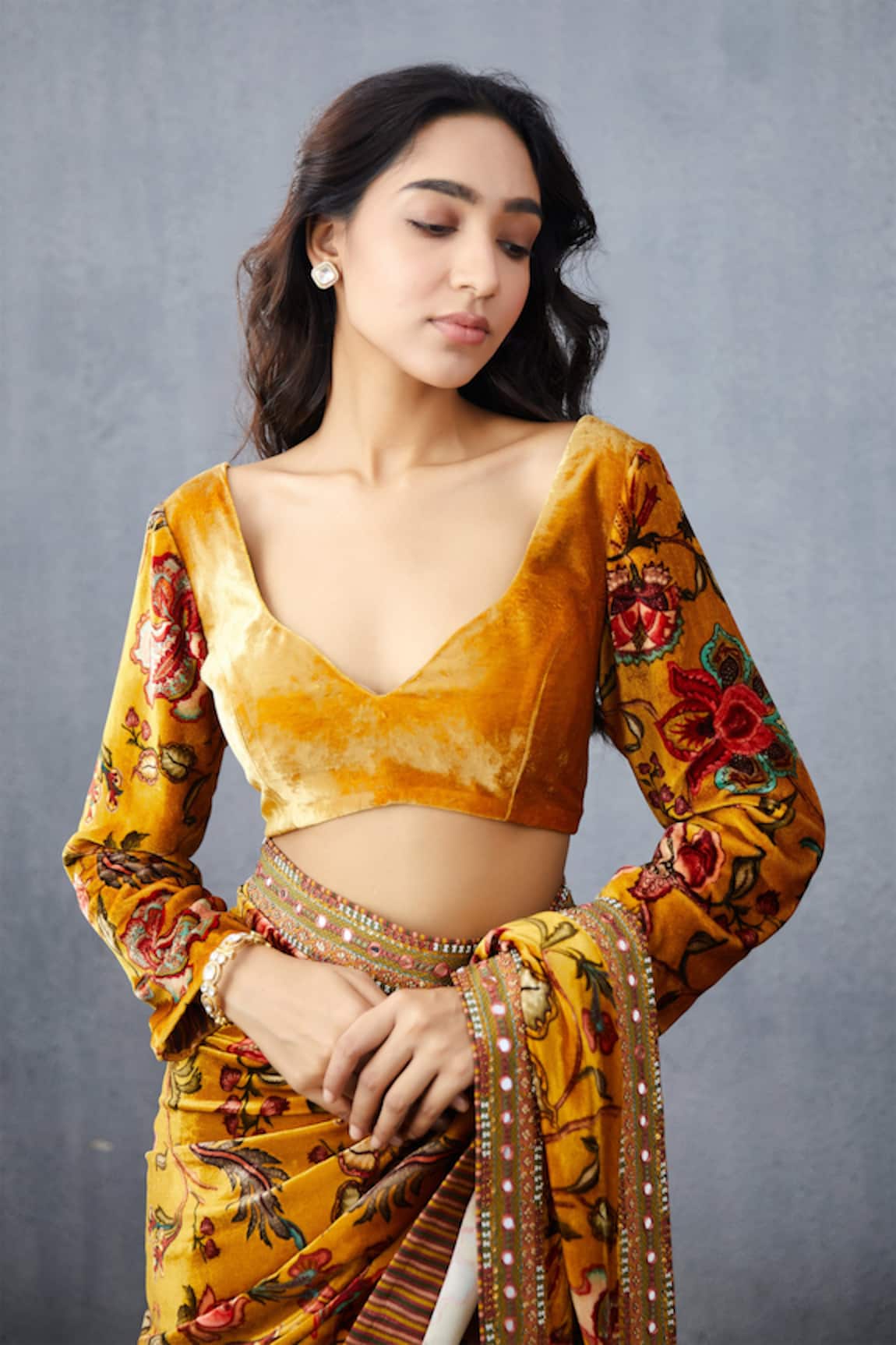 Torani Sunehra Makhmal Enakshi Blouse 