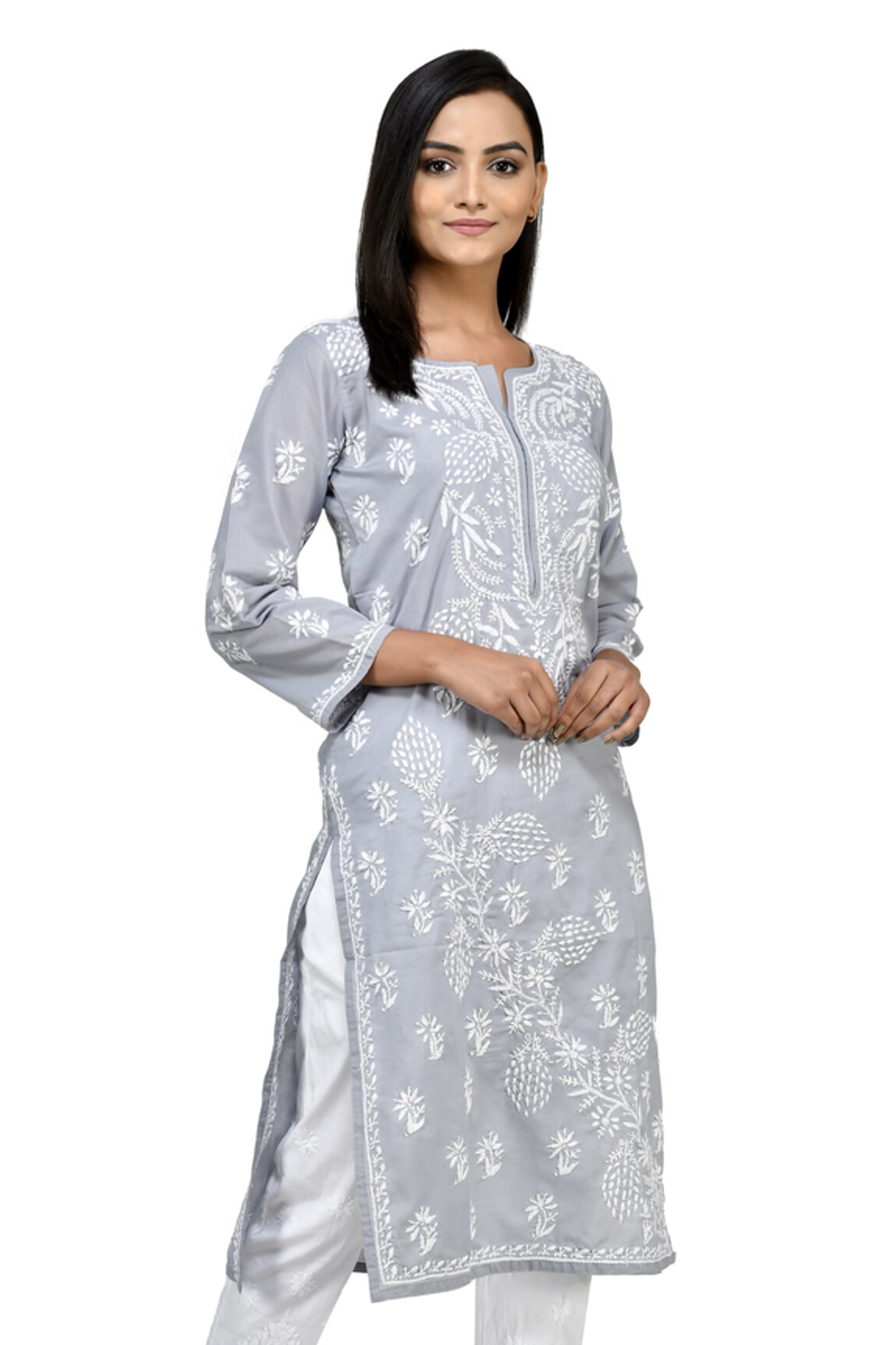 The Chikankarists Chikankari Cotton Kurta