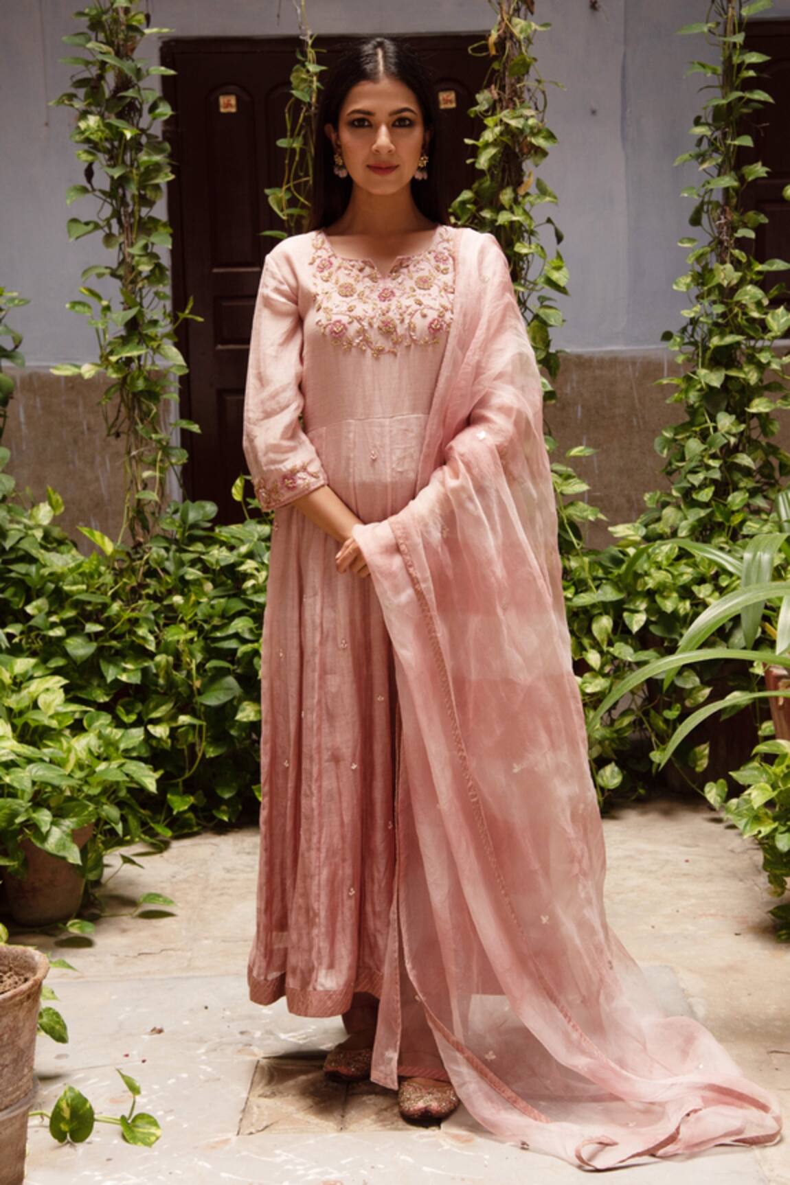 Apeksha Jain Label Zardozi Work Anarkali Set