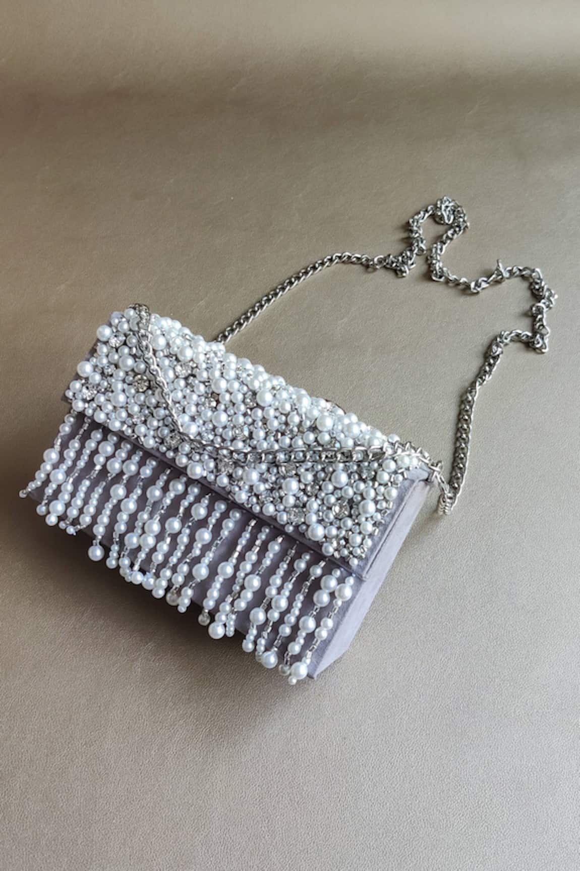 Plode Charmer Embellished Clutch With Chain