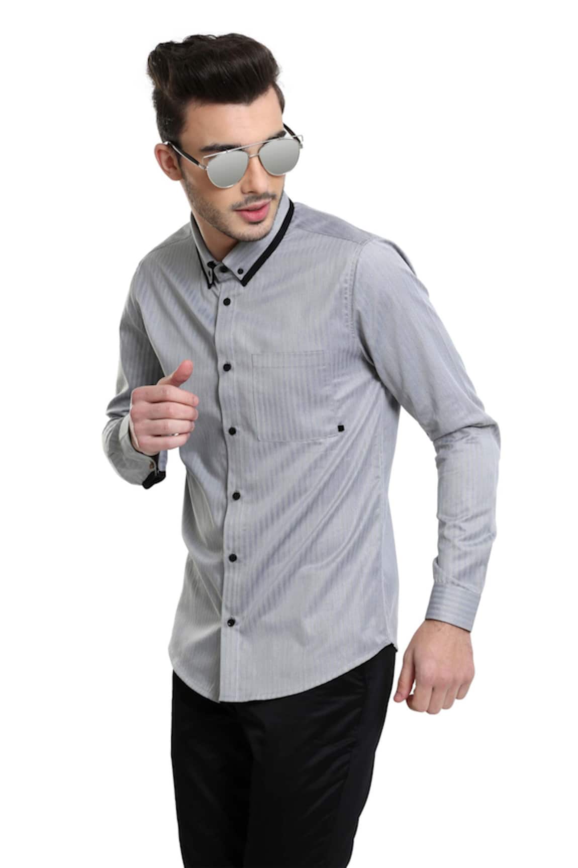 Abkasa Slim-Fit Cotton Shirt