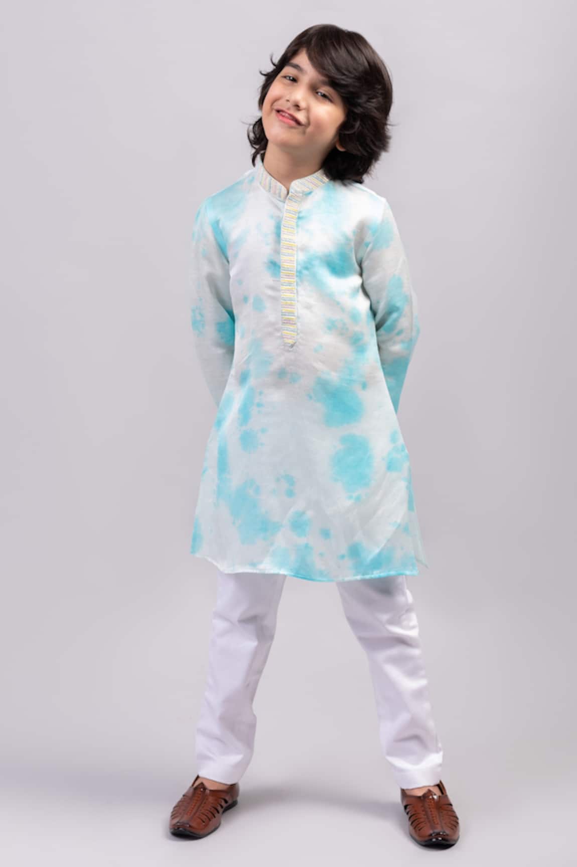 Partykles Tie & Dye Kurta Set 
