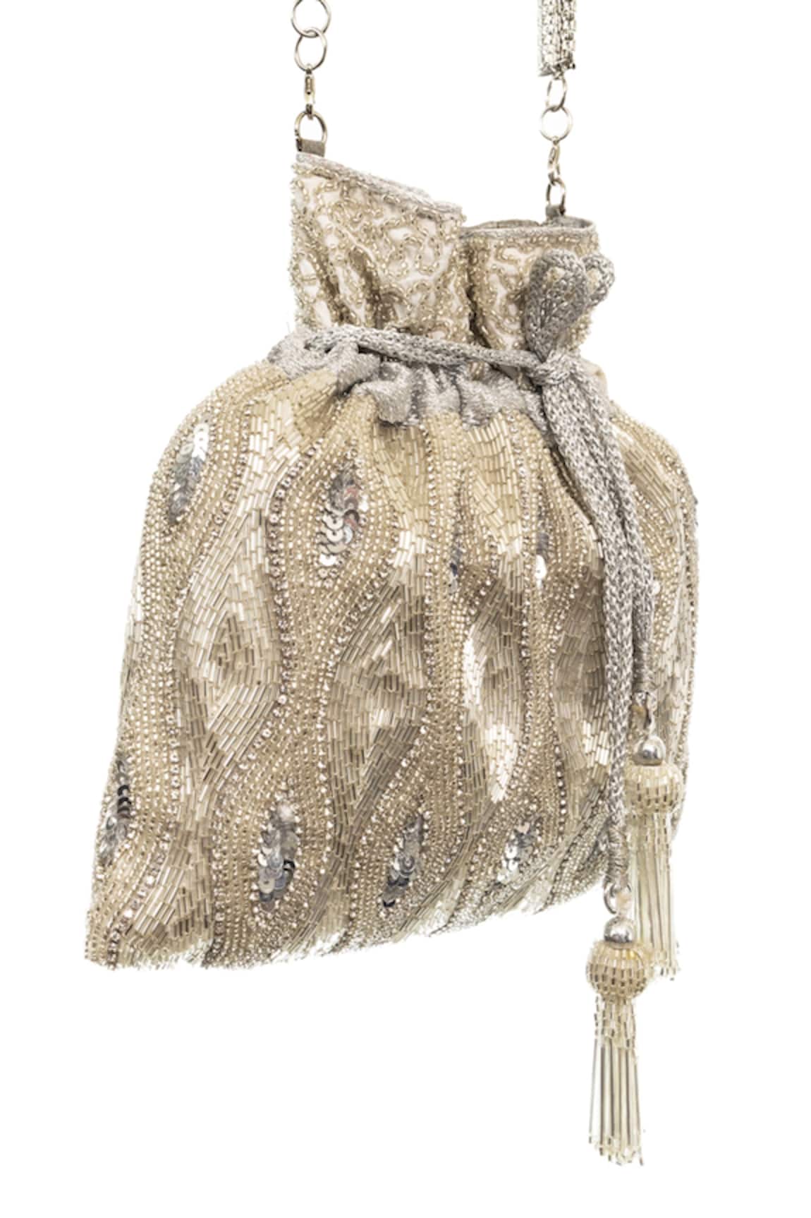 SG Collection By Sonia Gulrajani Cinderella Embroidered Potli Bag 