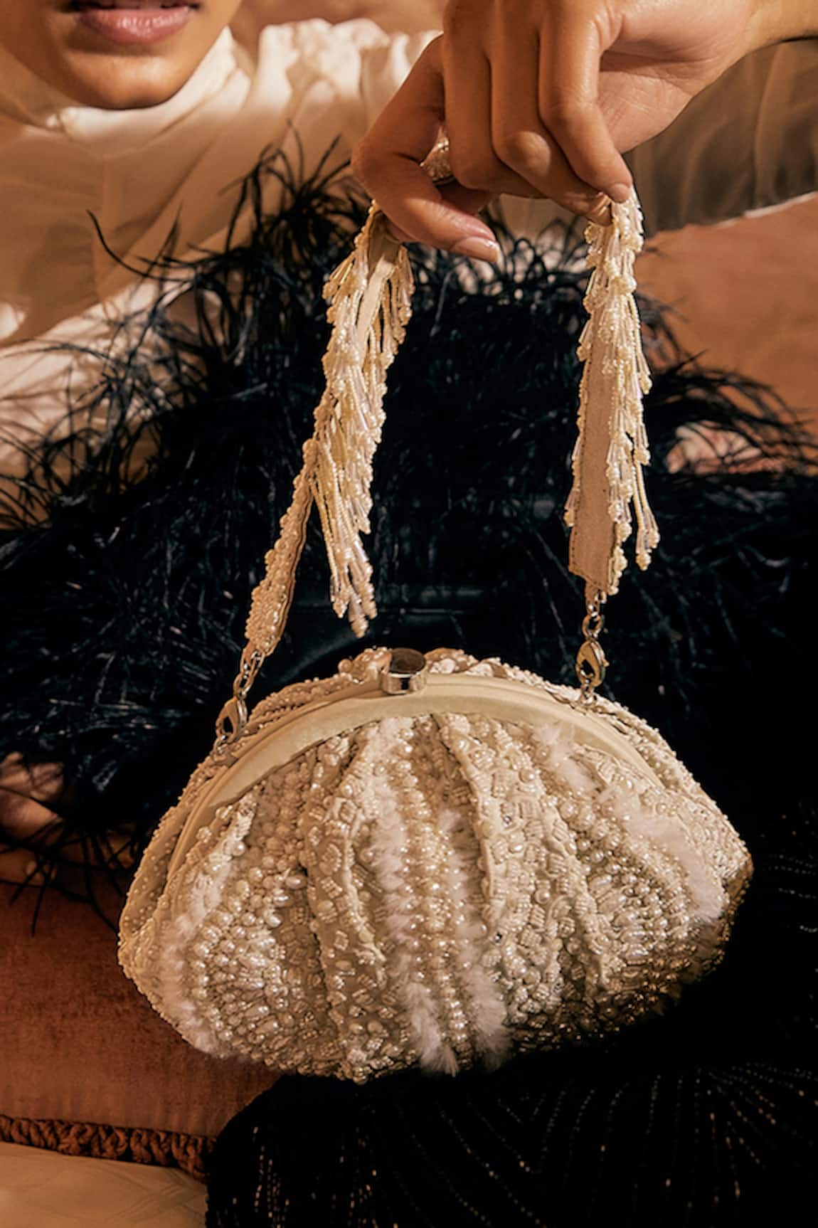 Lovetobag Veira Embellished Soft Pouch 