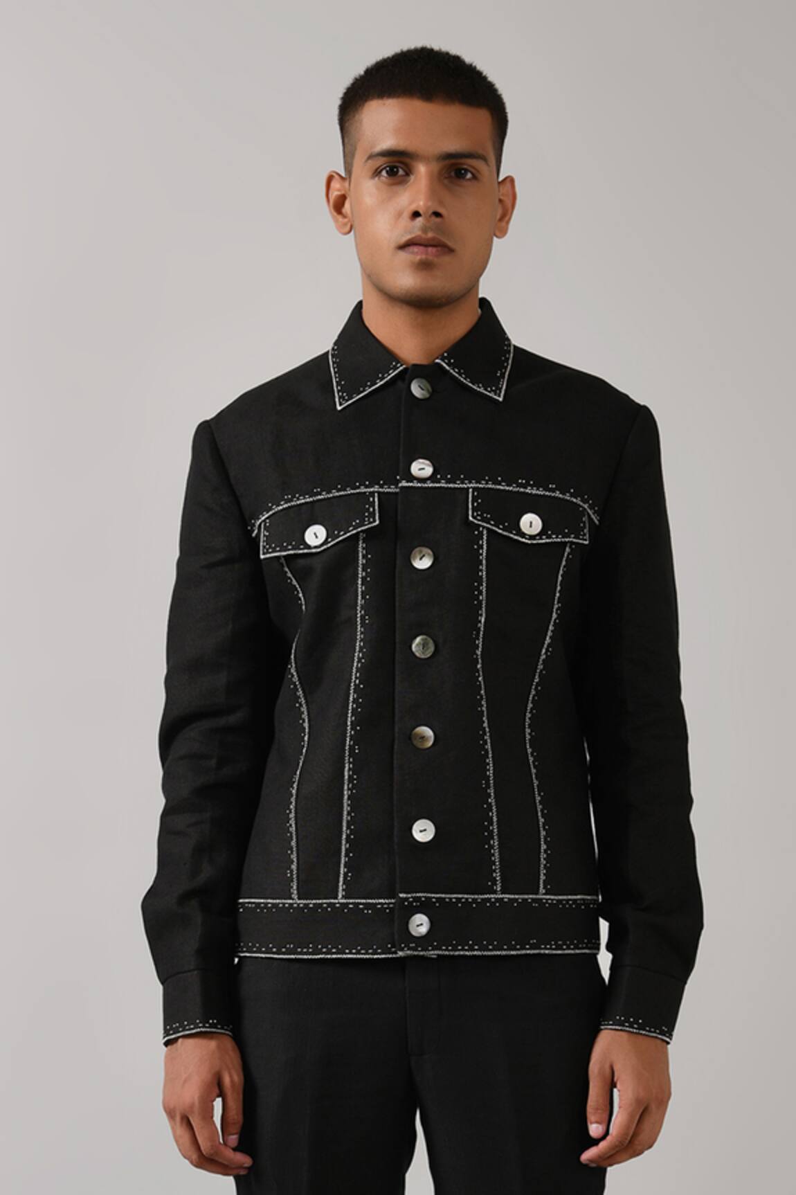 Countrymade Embroidered Linen Jacket 