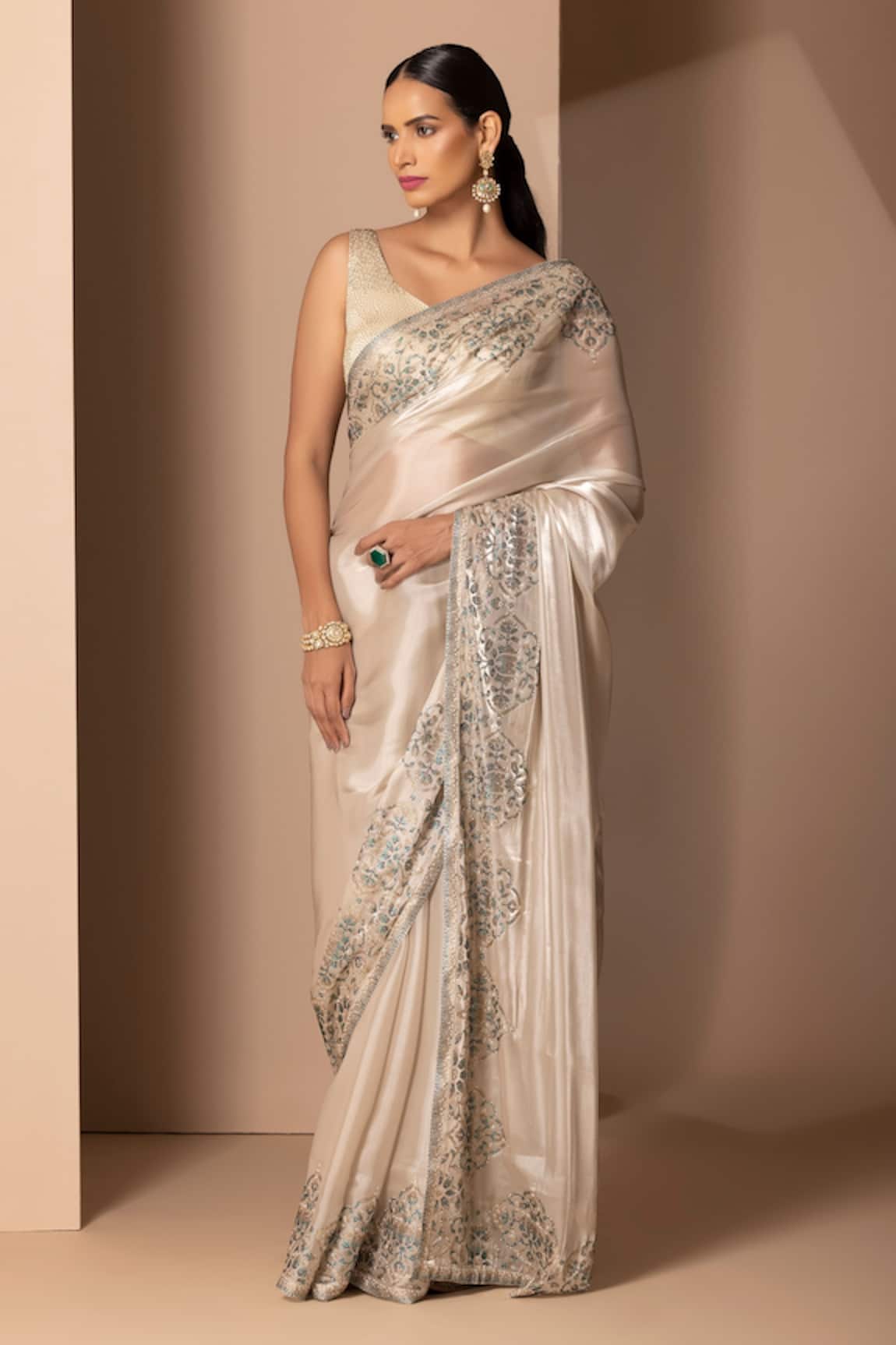 Chhaya Mehrotra Embellished Saree with Blouse