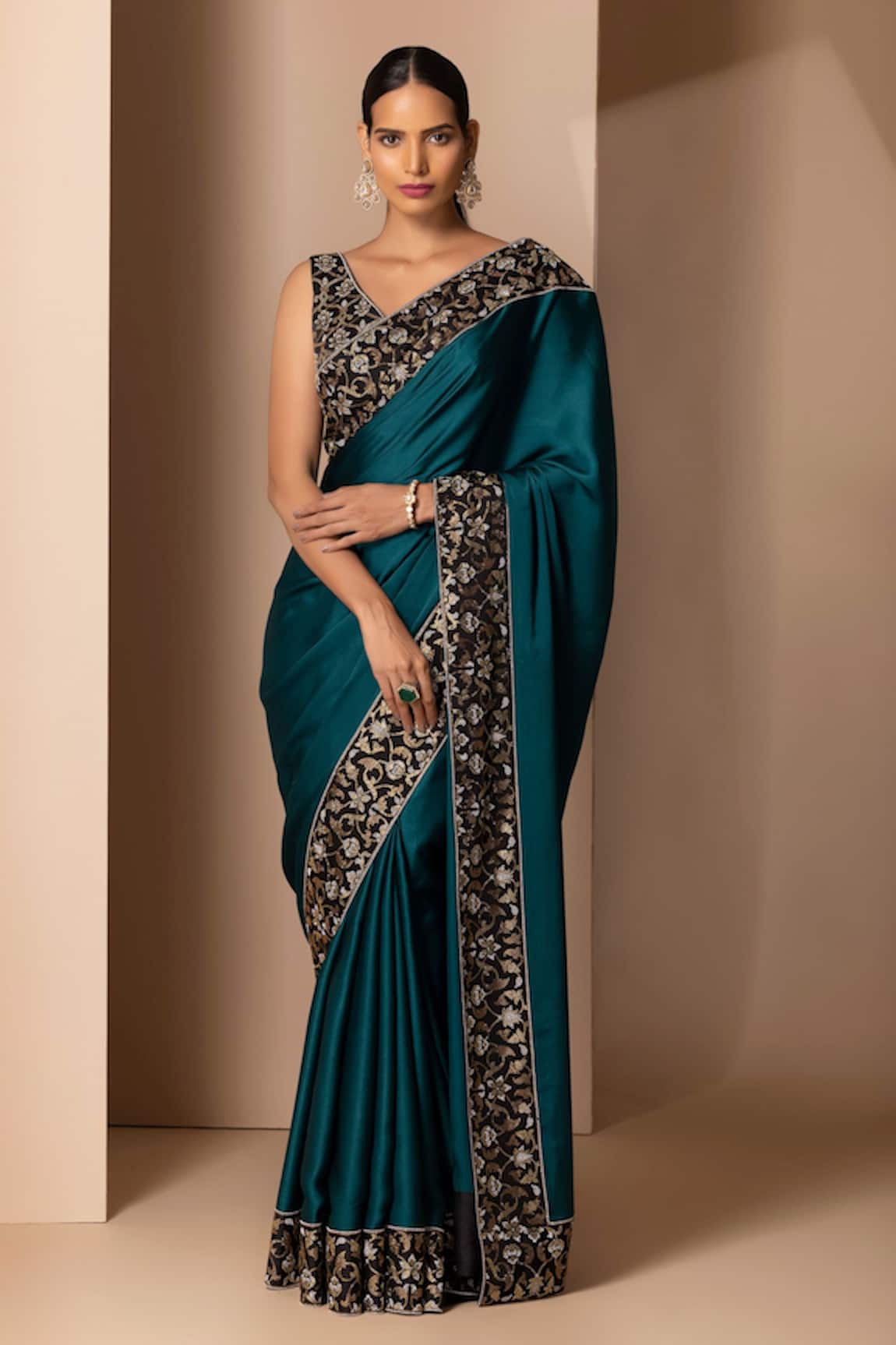 Chhaya Mehrotra Silk Satin Saree with Blouse