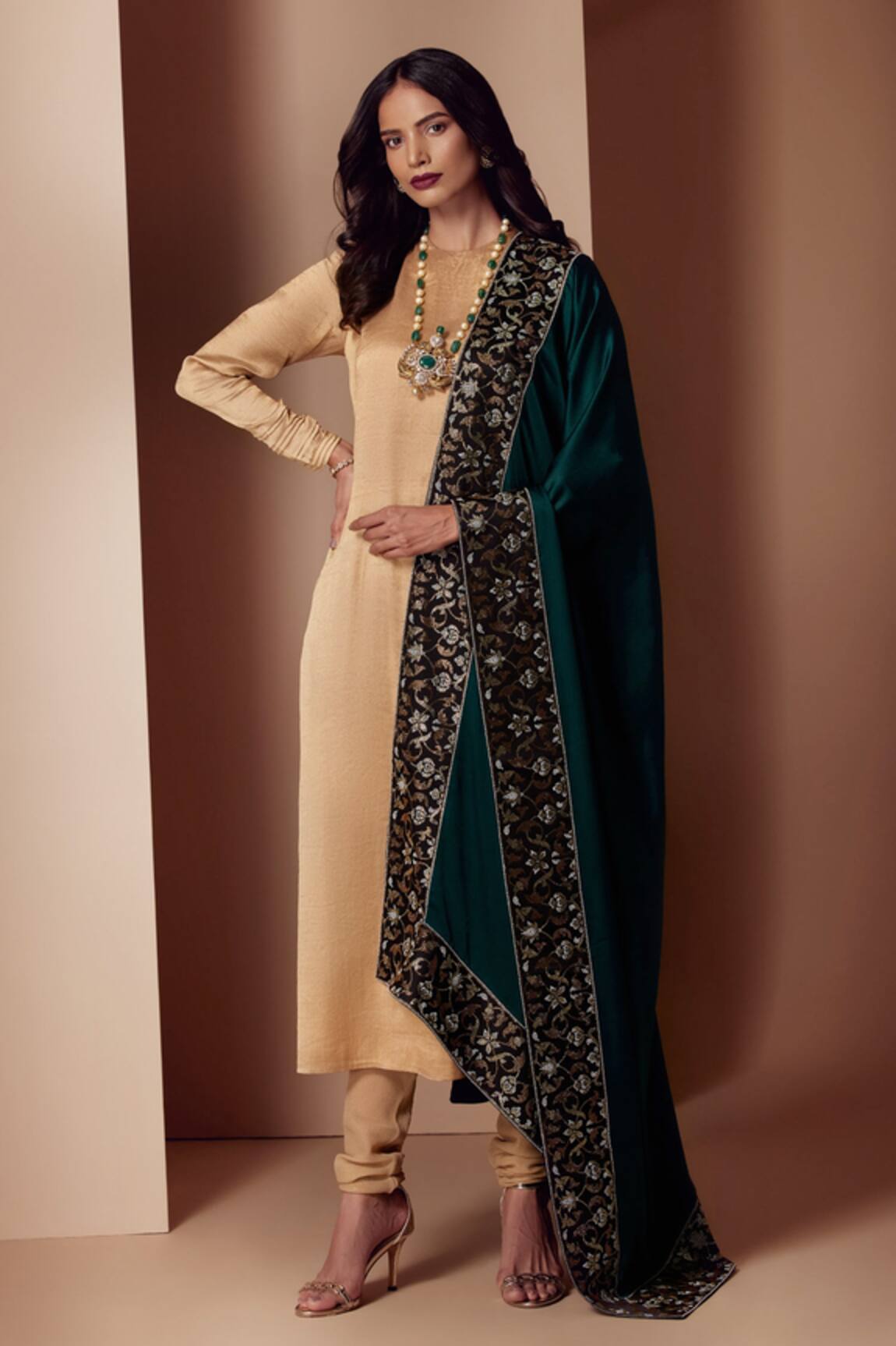 Chhaya Mehrotra Metallic Silk Kurta Set