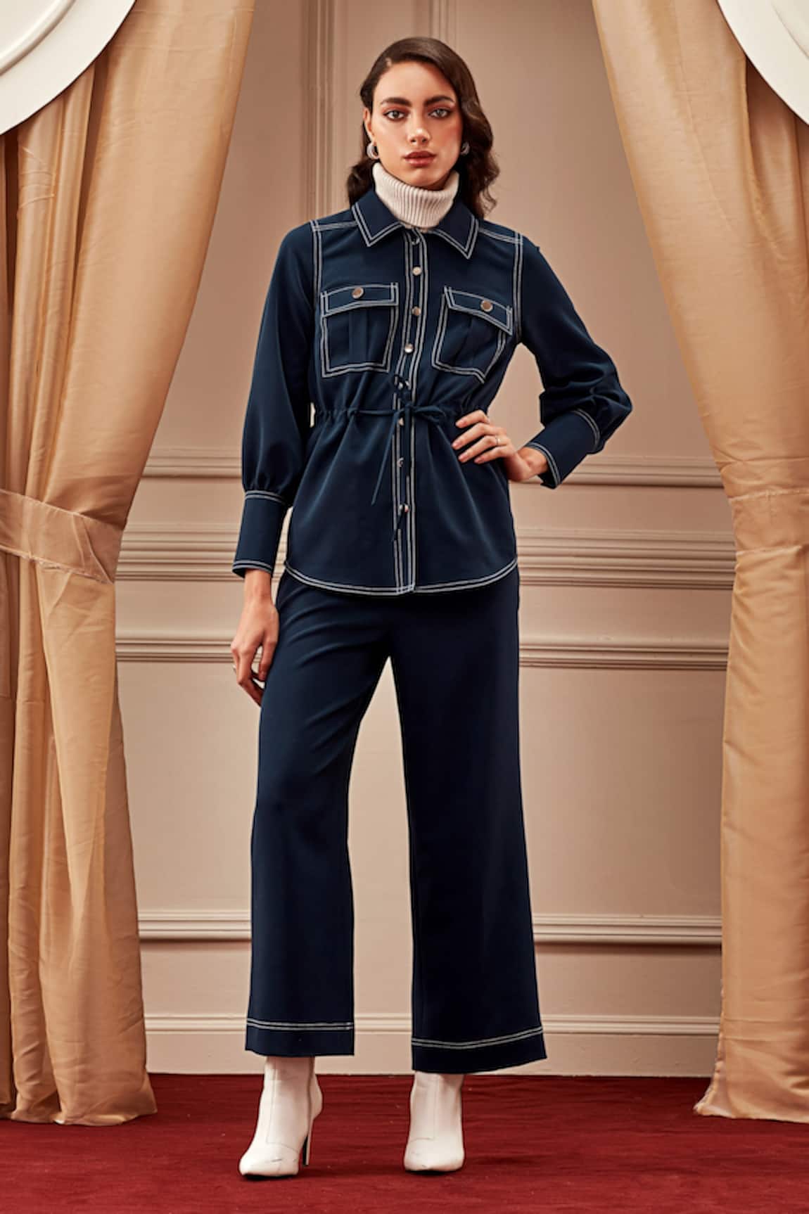 Label Deepika Nagpal Tie-Up Shirt & Pant Set