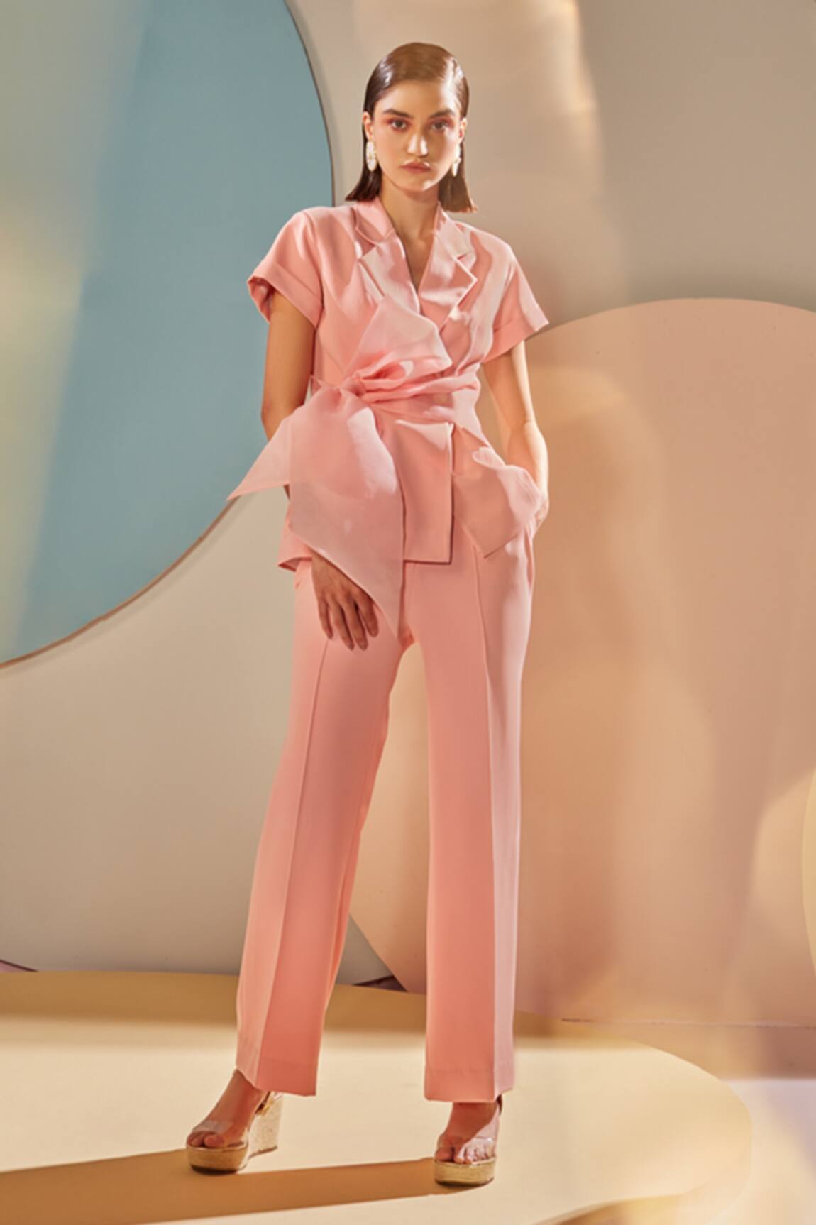 Label Deepika Nagpal Tie-Up Blazer & Pant Set 