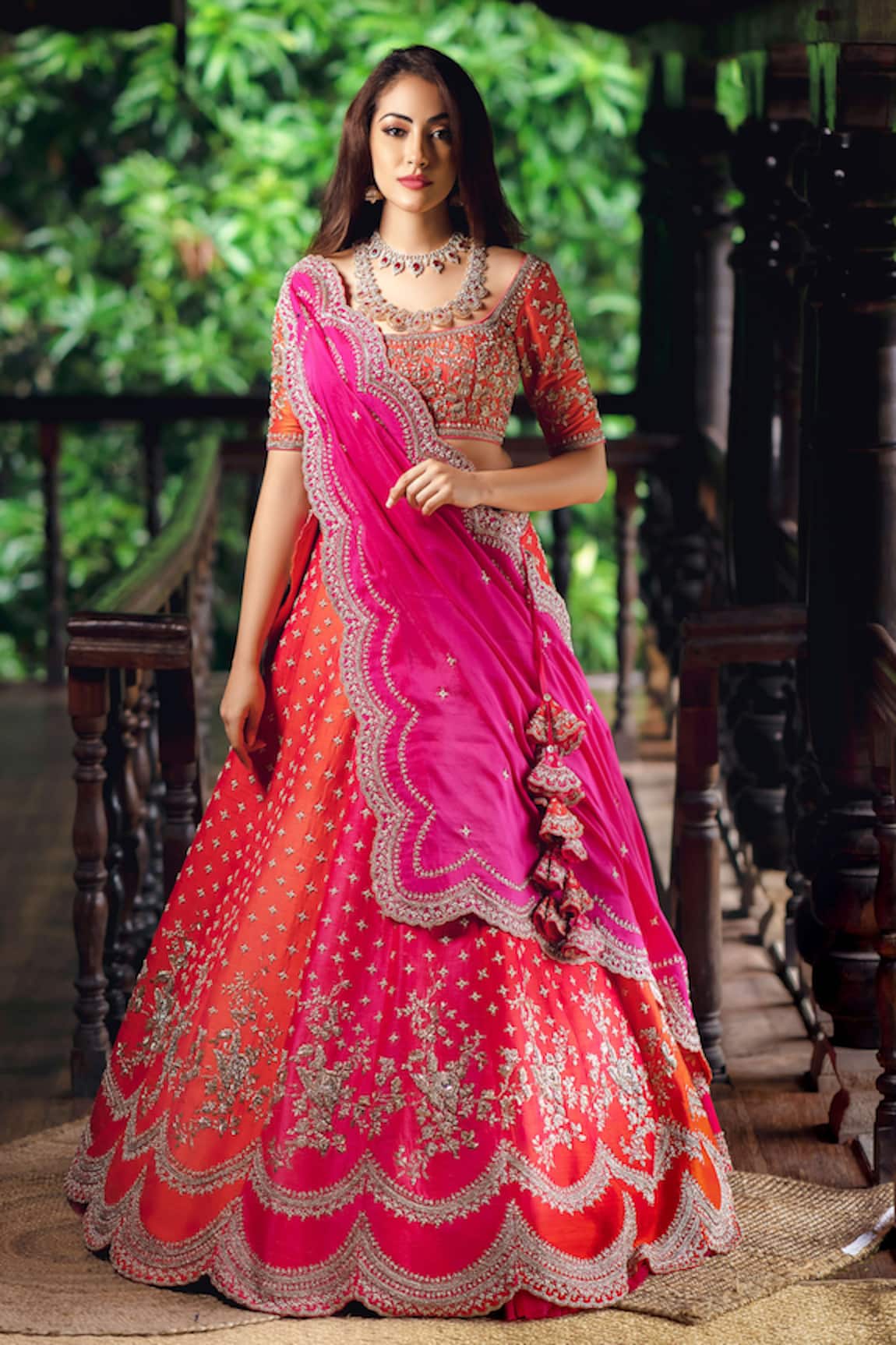 Anushree Reddy  Panelled Lehenga Set 