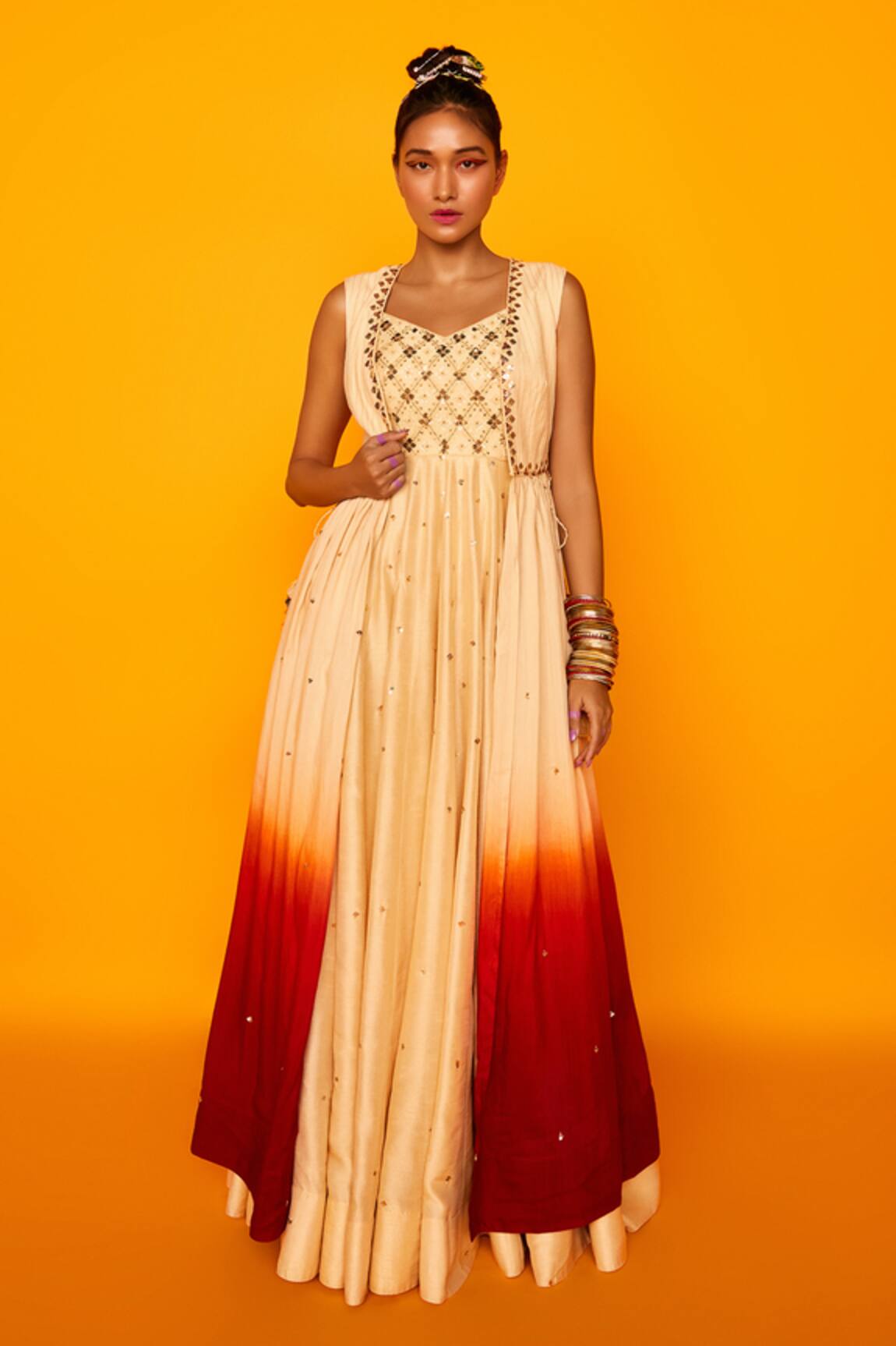 Loka By Veerali Raveshia Aria Anarkali & Jacket Set