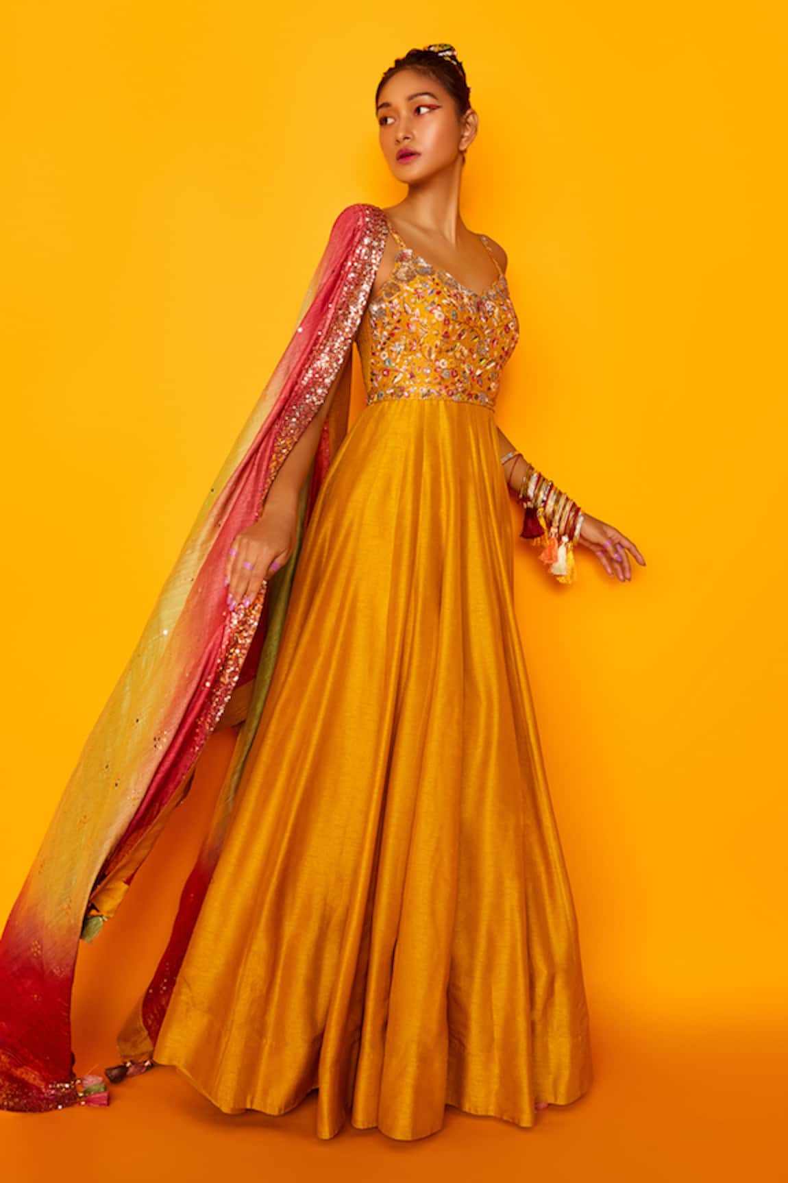 Loka By Veerali Raveshia Dahlia Anarkali with Dupatta