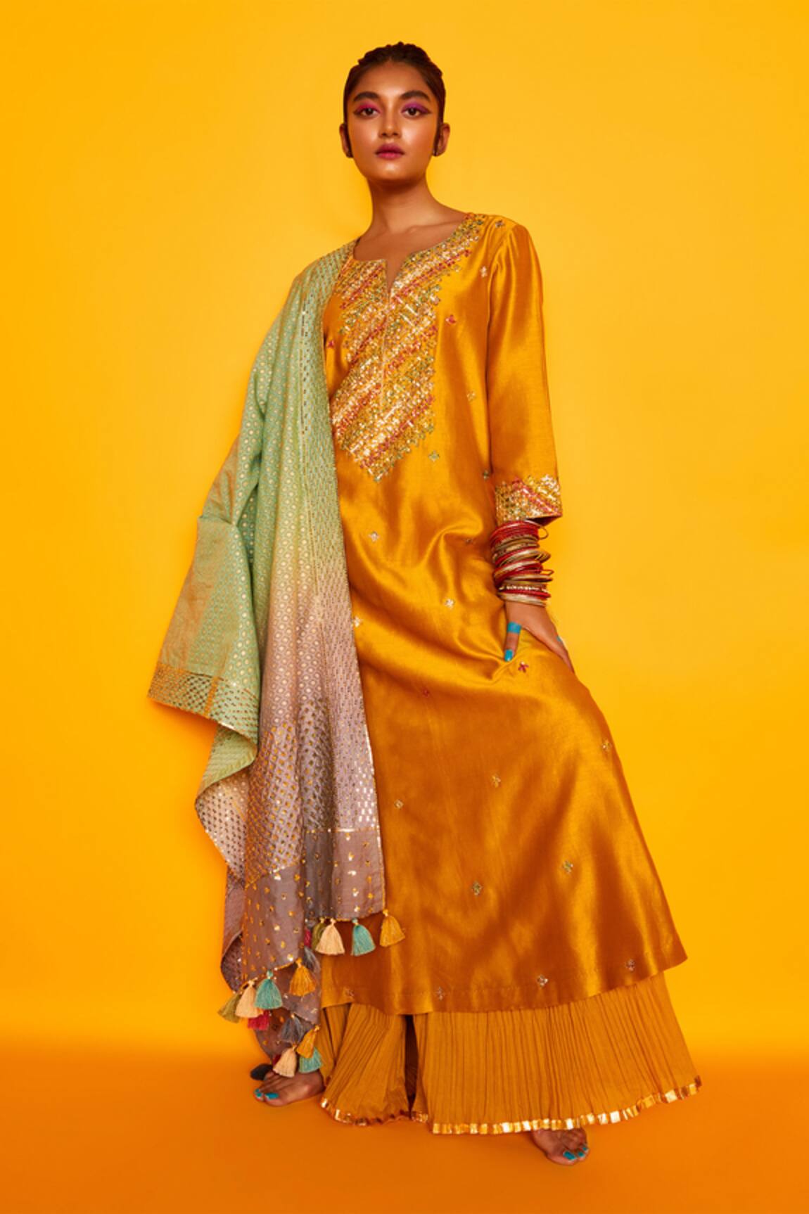 Loka By Veerali Raveshia Antra Kurta Sharara Set