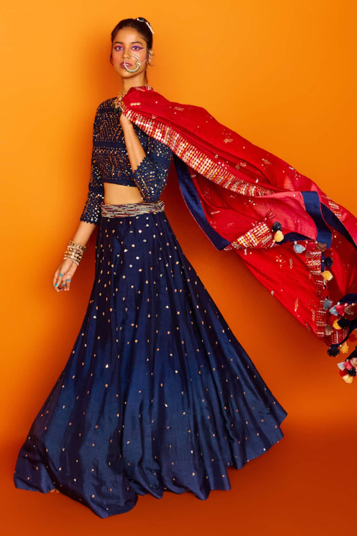 Loka By Veerali Raveshia Yaman Bridal Lehenga Set