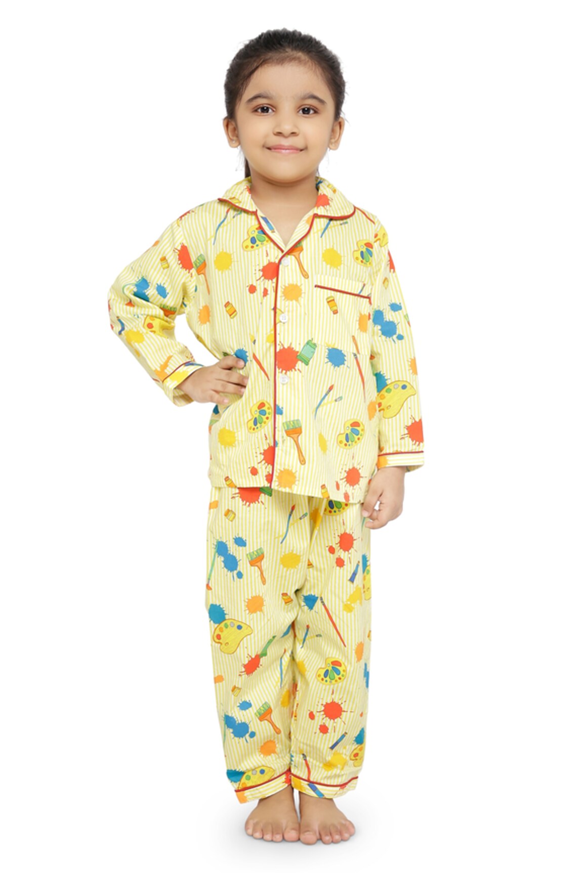 Knitting Doodles Cotton Printed Night Suit