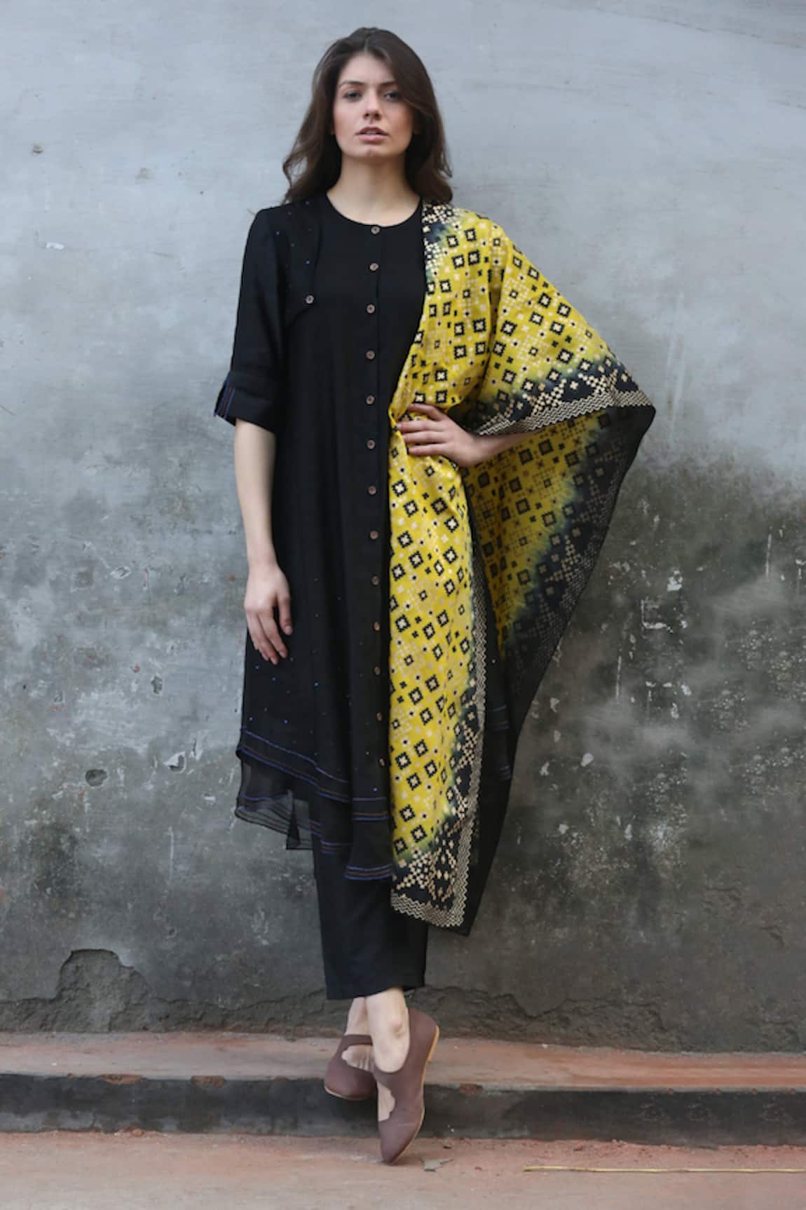 I Am Design Embroidered kurta with pant & woven dupatta