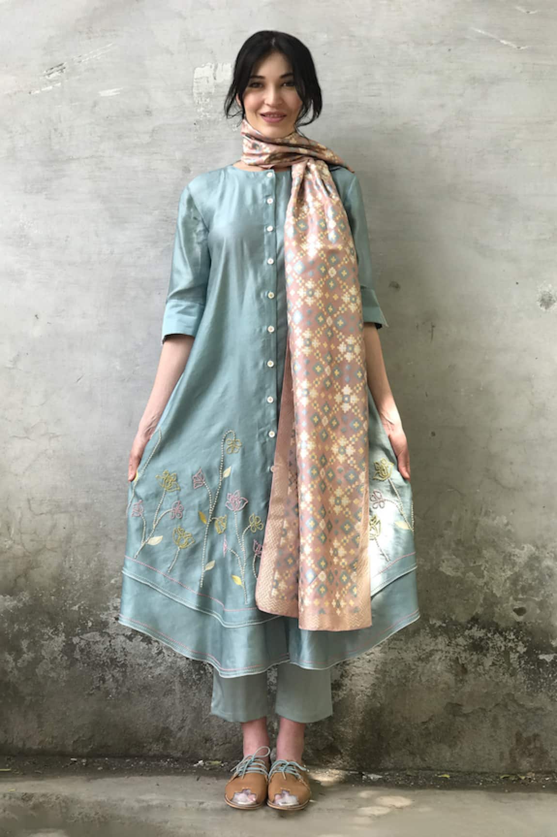 I Am Design Embroidered Kurta Set