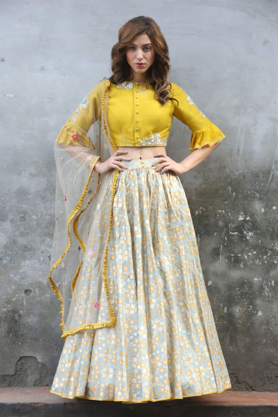 I Am Design Printed & Embroidered Lehenga Set