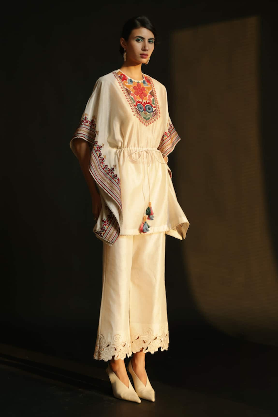 Chandrima Chanderi Cutwork Pants 