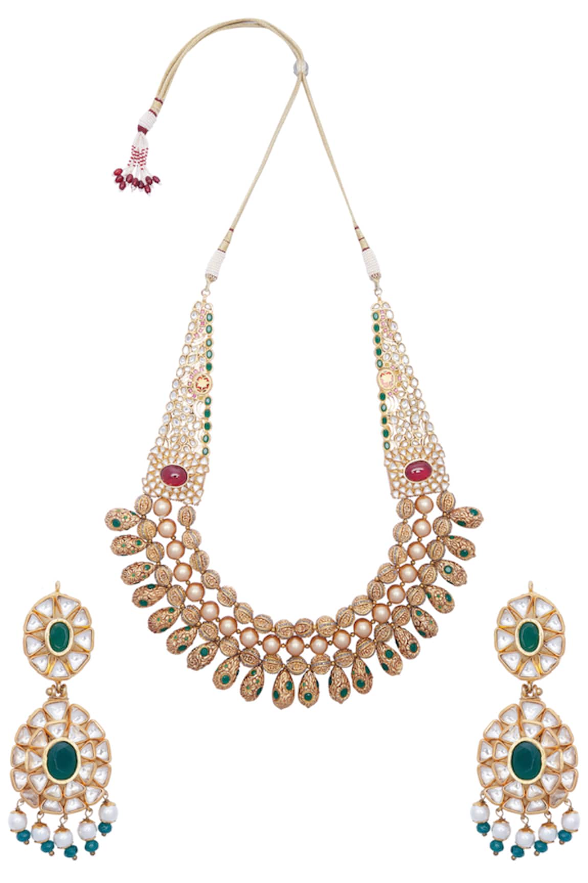 Khushi Jewels Kundan necklace with earrings