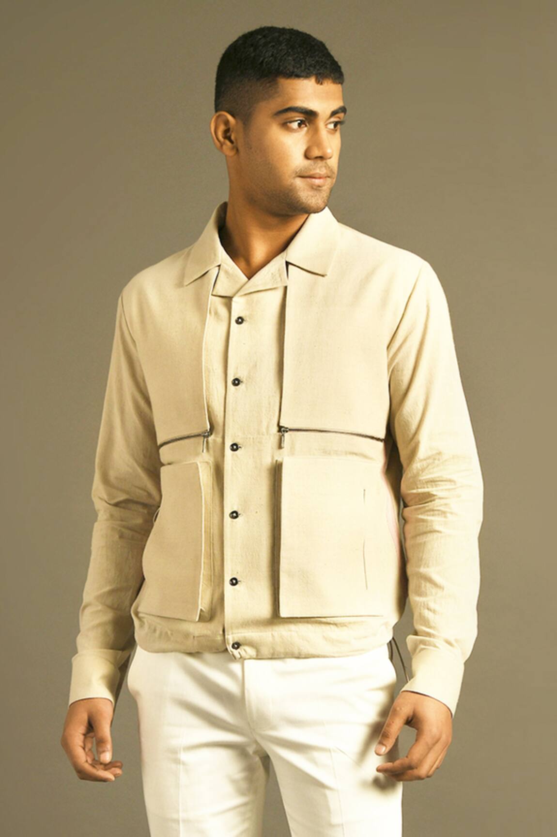 Dhruv Vaish Handloom Cotton Shacket