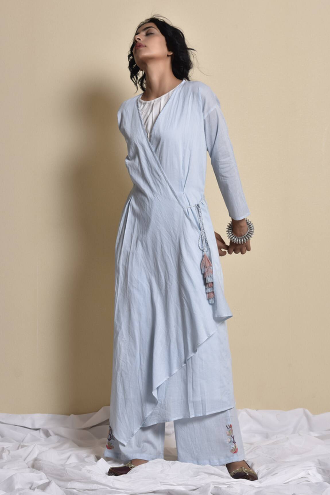 Kanika Sharma Flared Pant Set with Wrap Jacket 