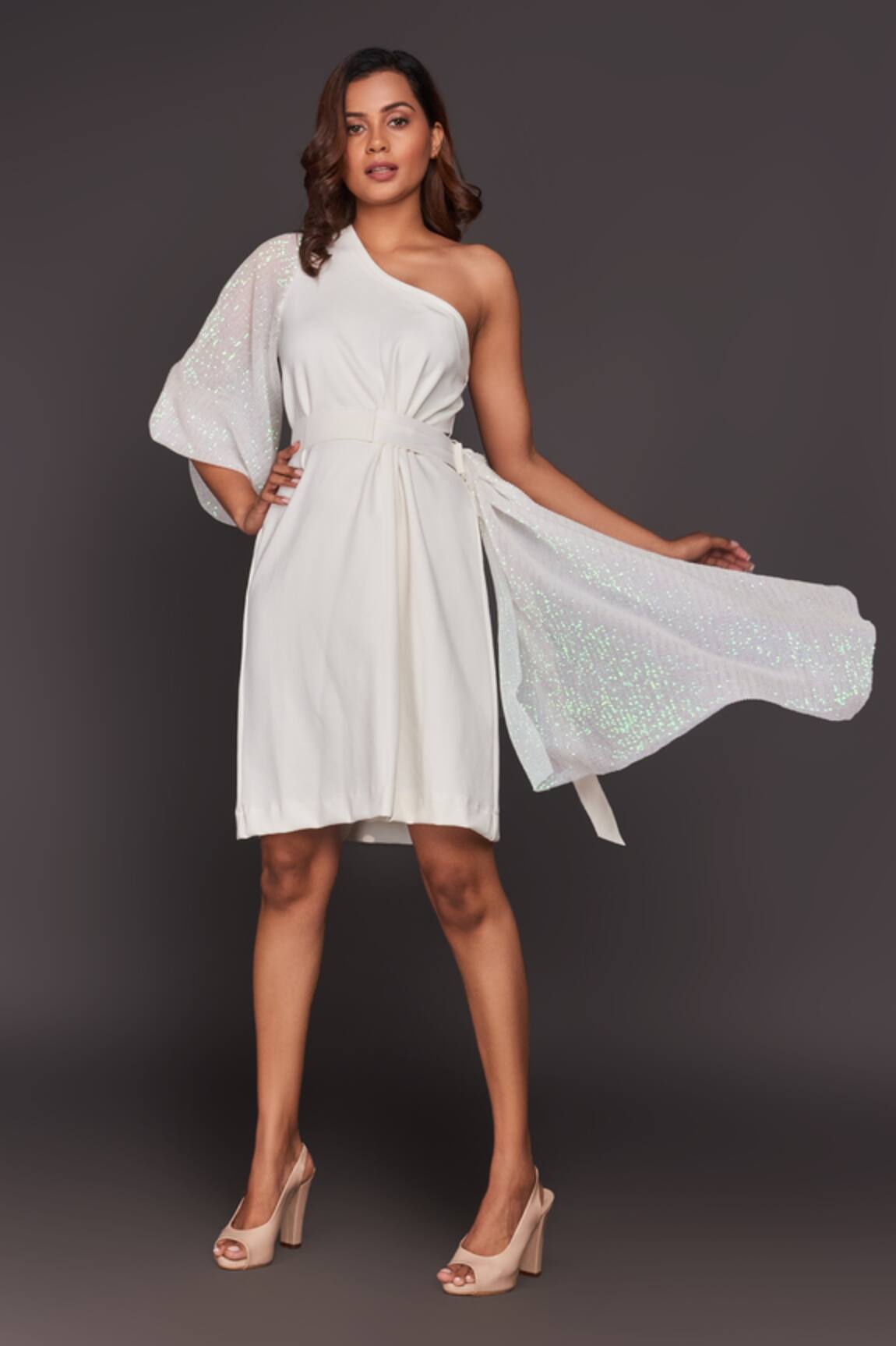 Deepika Arora One shoulder Dress With Belt