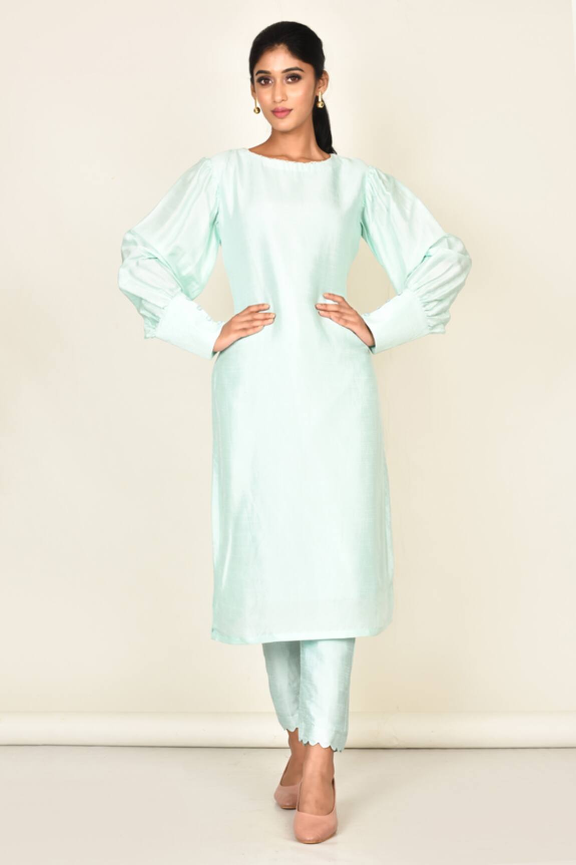 Khwaab By Sanjana Lakhani Puffed Sleeve Kurta & Pant Set 