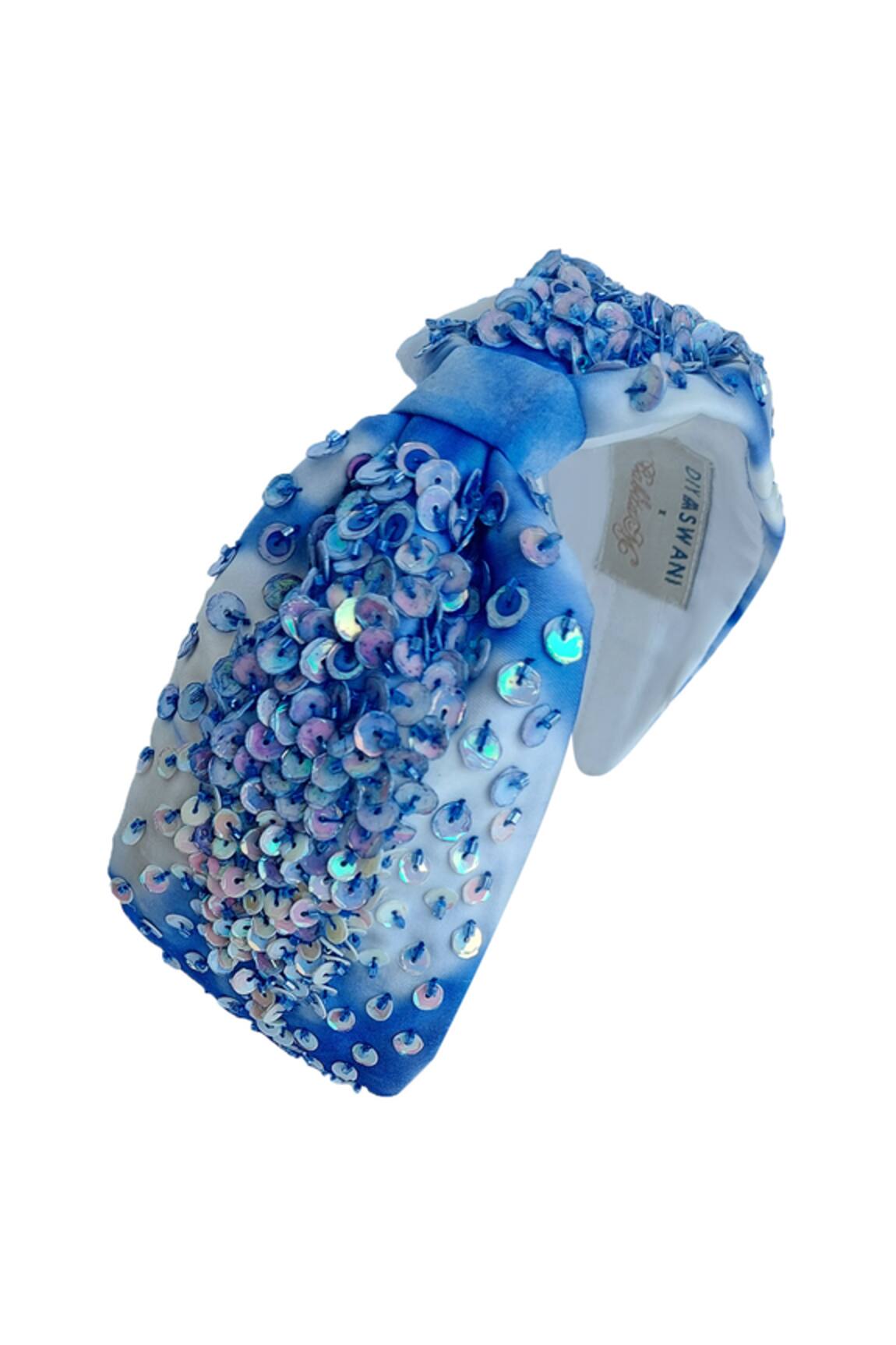 Babita Malkani Ombre Sequin Organza Headband 